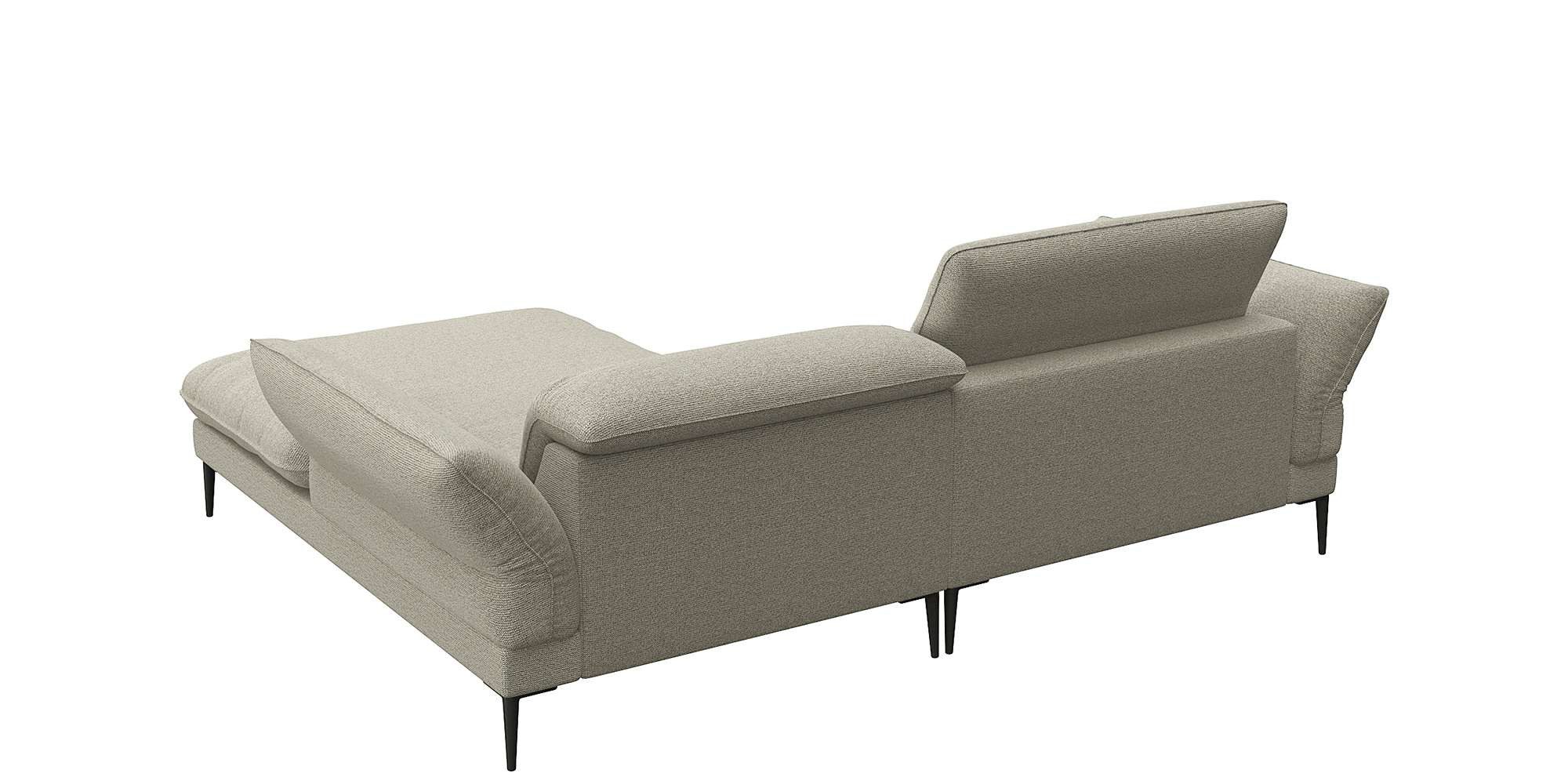 FLEXLUX Hoekbank Salino, functionele bank met recamiere, relaxbank, hoekbank Bank met arm- en hoofdeinde verstellingen, koudschuim & staalgolven