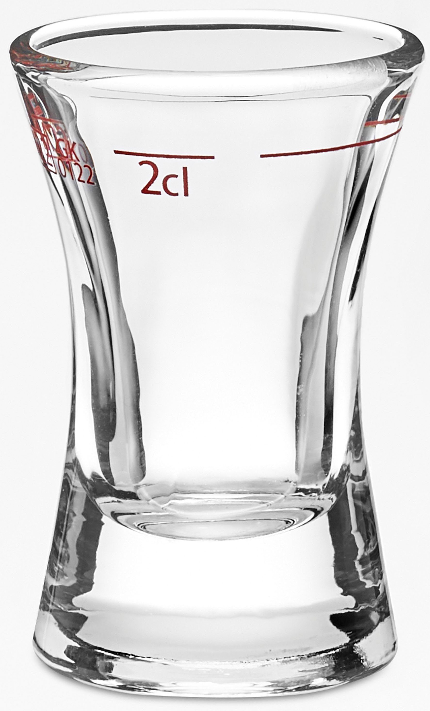 van Well Schnapsglas Wachtmeister Rotring 0,2 l, gekalibreerd, vaatwasmachinegeschikt, horeca kwaliteit, 24-delig. (set, 24-delig) glazen wit