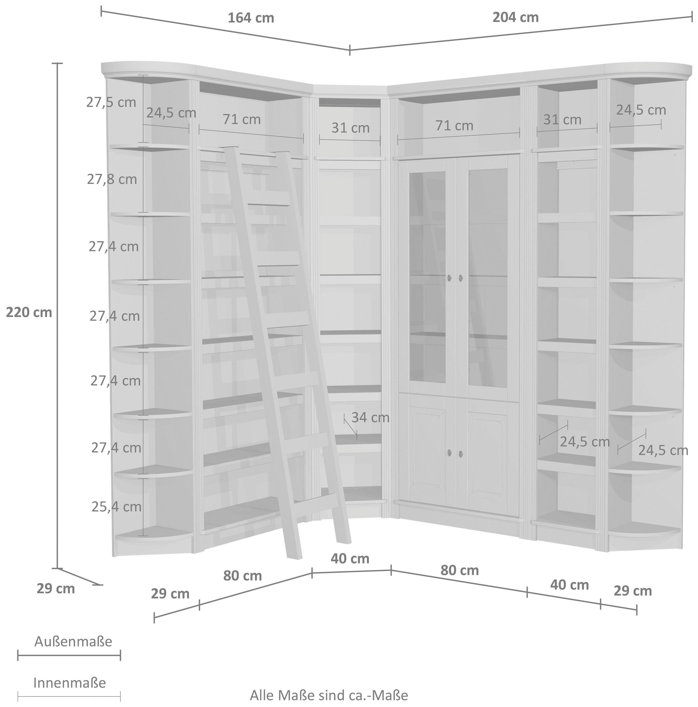 Home affaire Bibliotheek Soeren Van massief grenen (7-delig)