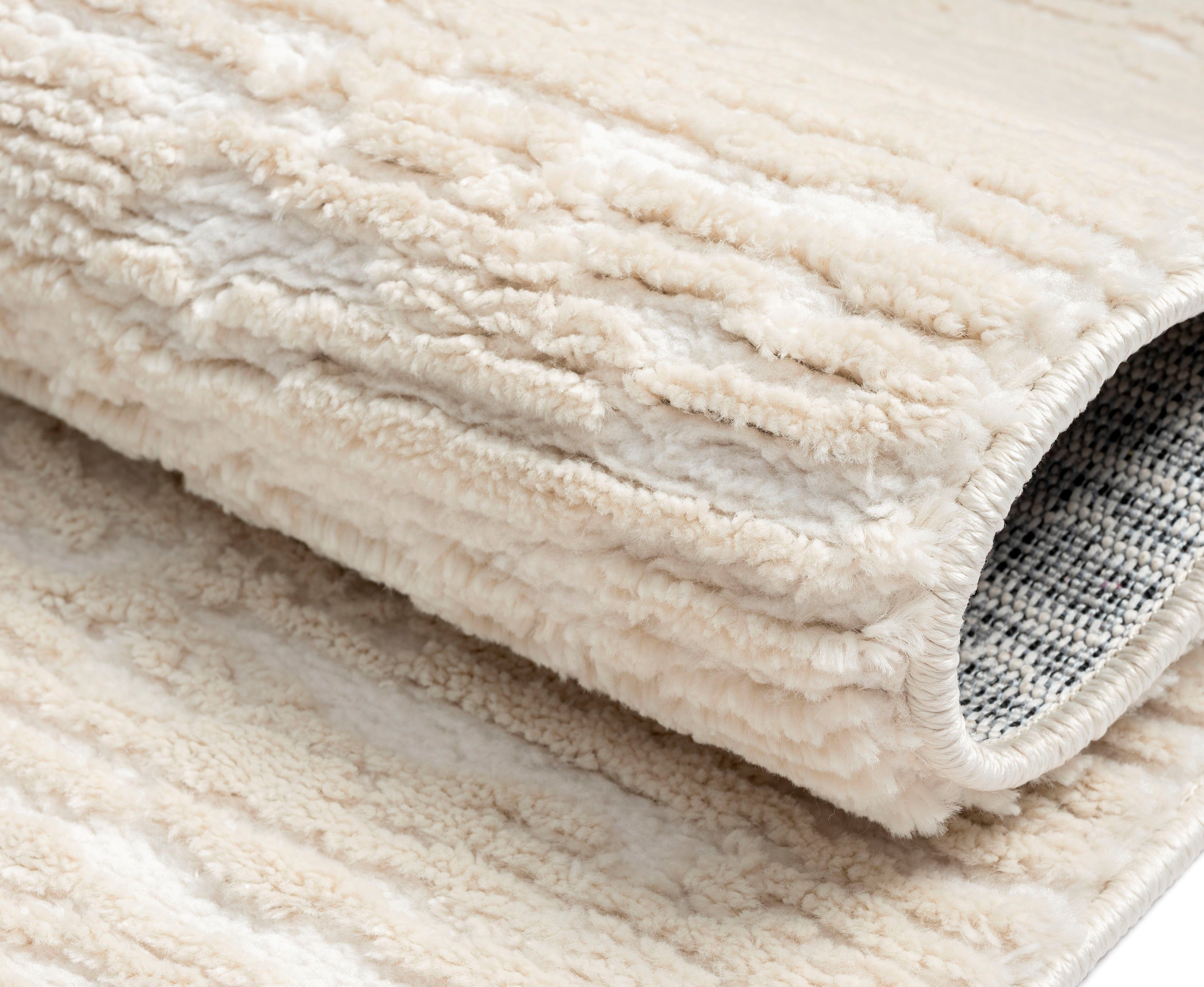 Myflair Möbel & Accessoires Hoogpolig vloerkleed Moroccan Pureness moderne tapijt, uni-kleuren, fluffy zacht door hoogpolig