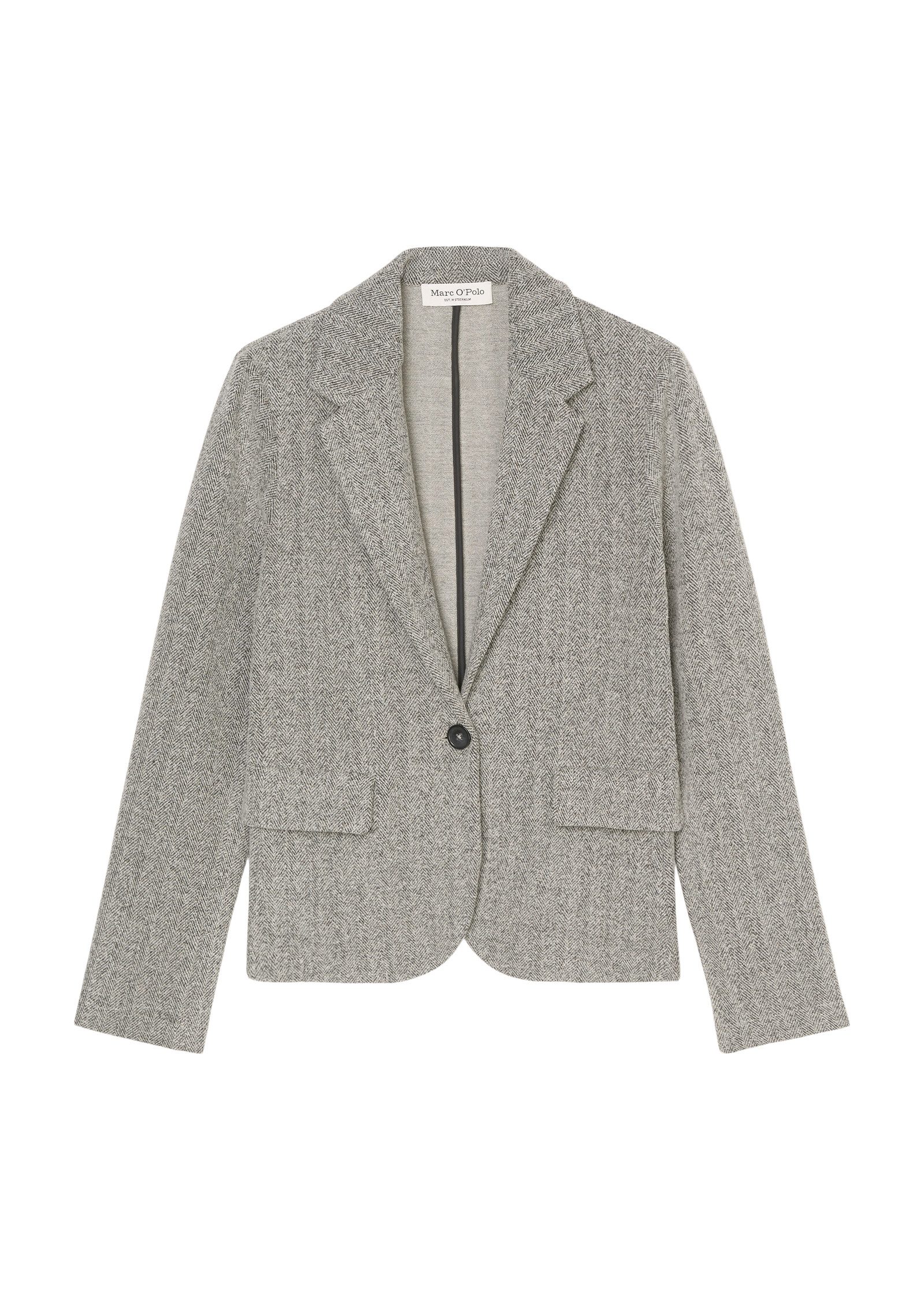 Marc O'Polo Jerseyblazer met visgraatmotief