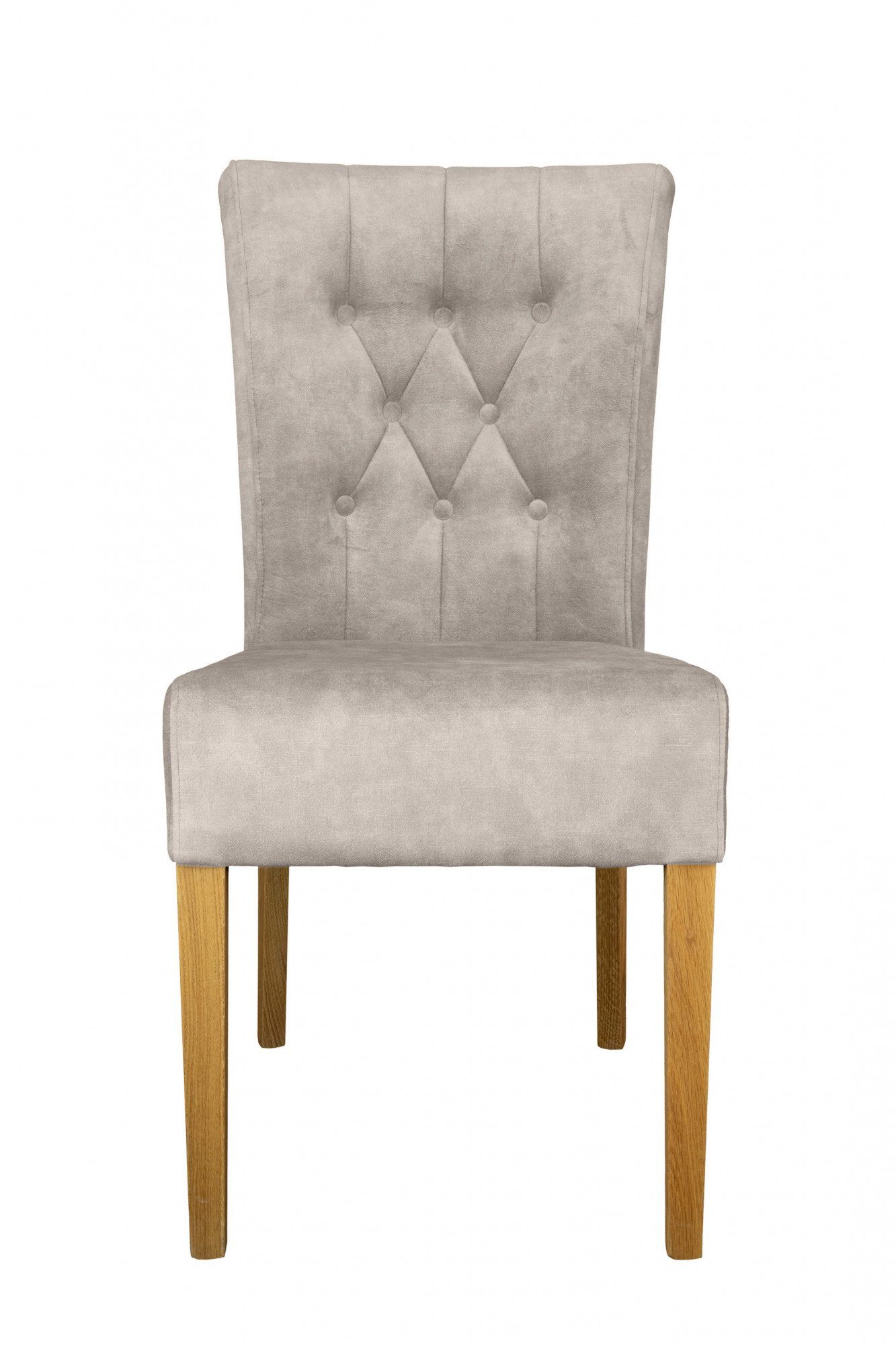 Home affaire Stoel met 4 poten Ravenna Eetkamerstoel met capitonnage (set, 2 stuks)