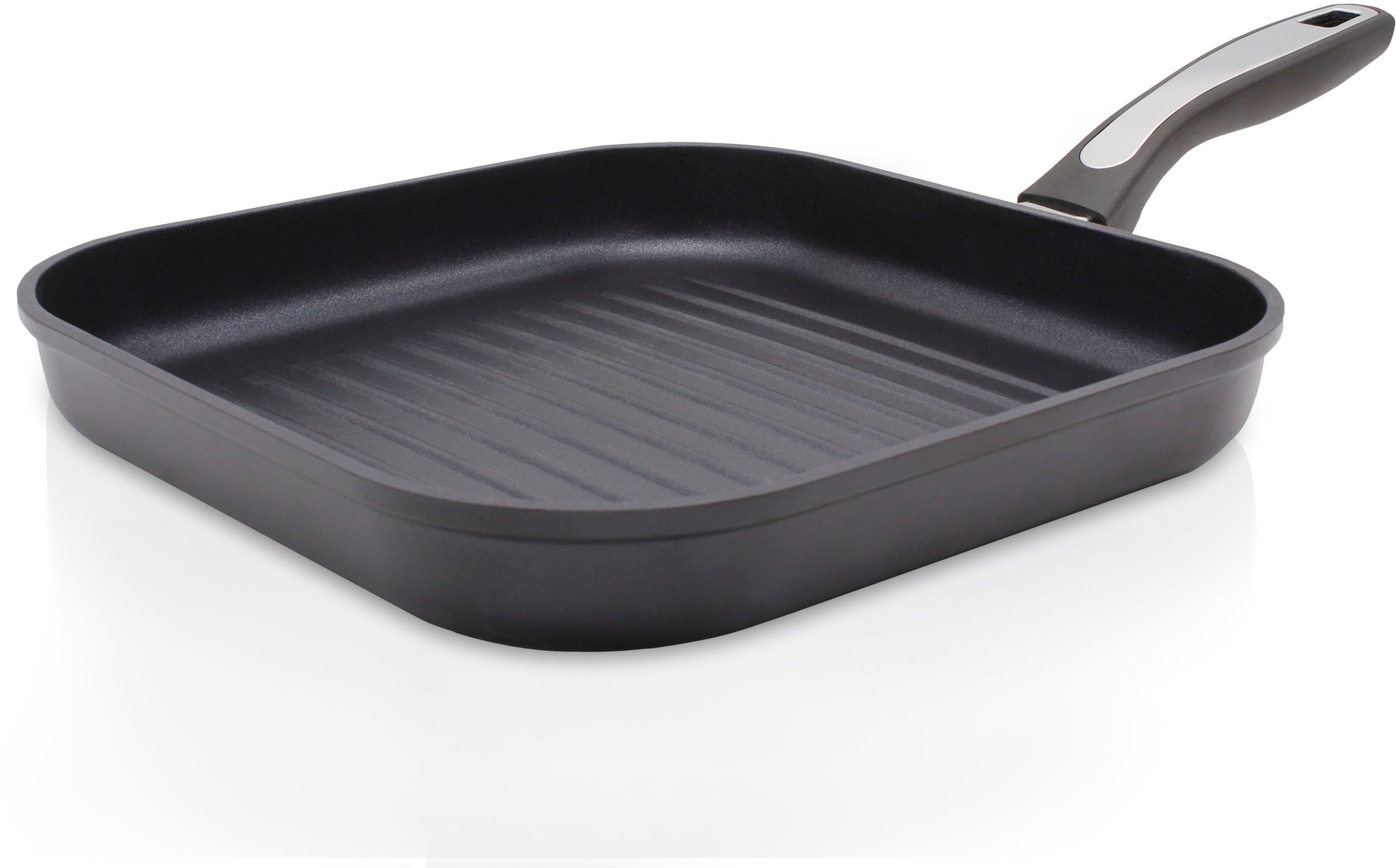 Krüger Steakpan Gietaluminium grill-steakpan delta, 28x28 cm (1-delig) grillpannen zwart