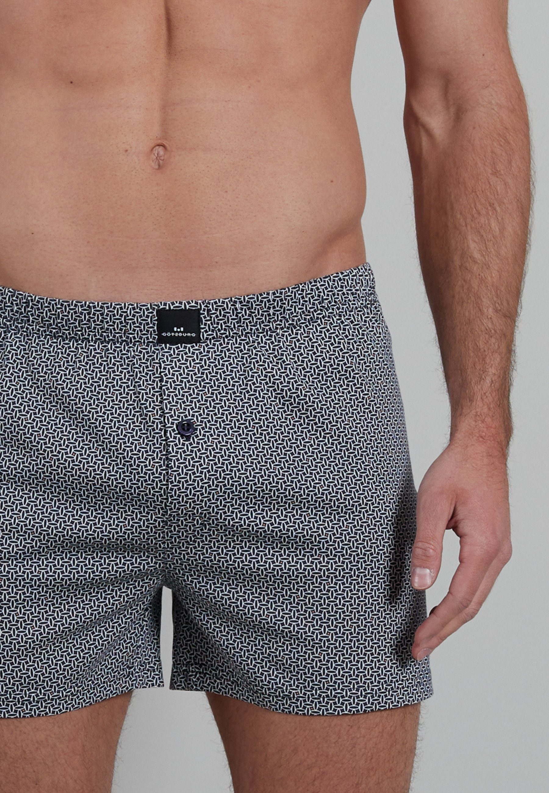 GÖTZBURG Boxershort Brooklyn met steekzak knoop aan de voorkant elastische tailleband (Set van 2)
