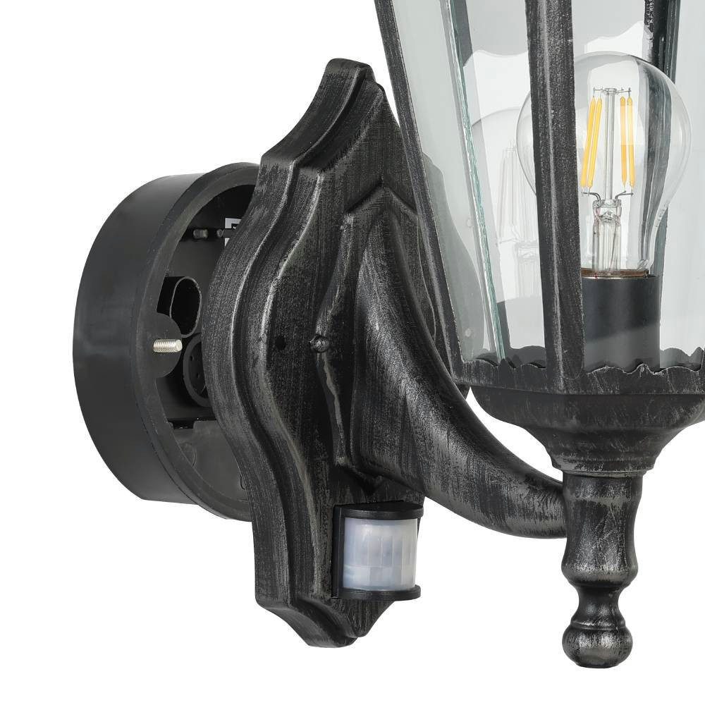 EGLO Wandlamp voor buiten NAVEDO wandlamp, buitenverlichting, zwart, zilver-patina, klassiek (1 stuk)