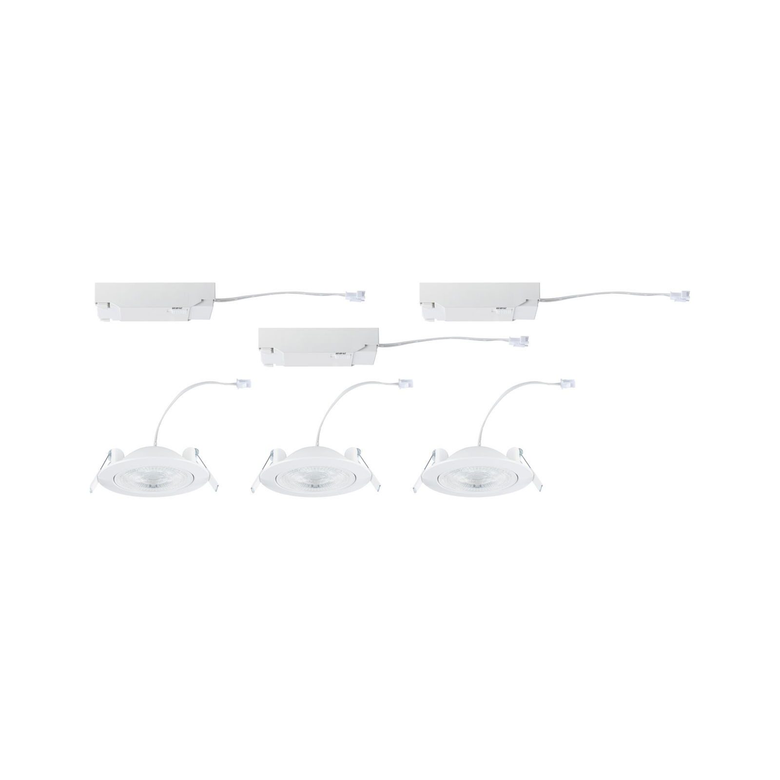 Paulmann Ledinbouwlamp LED inbouwlamp White Select Aumus 3-pack 5W 700lm 2300V 2700 - 6500K Geheugenfunctie, meerdere helderheidsniveaus, kleurwisselaar, kleurregeling (3 stuks)