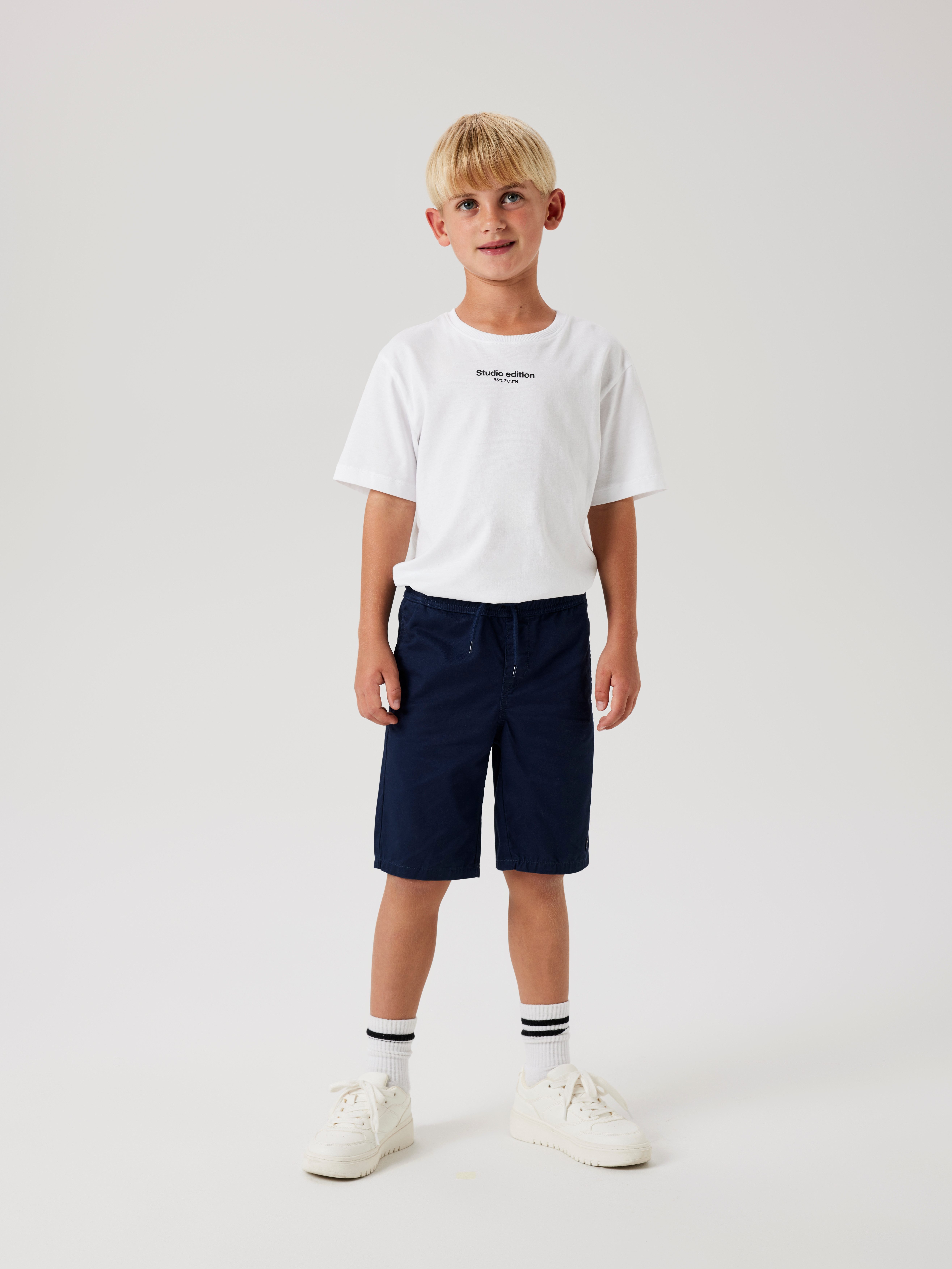 Name It Short NKMRYAN JOG L TWILL SHORTS 7001-TF NOOS jongens shorts maat 140 blauw