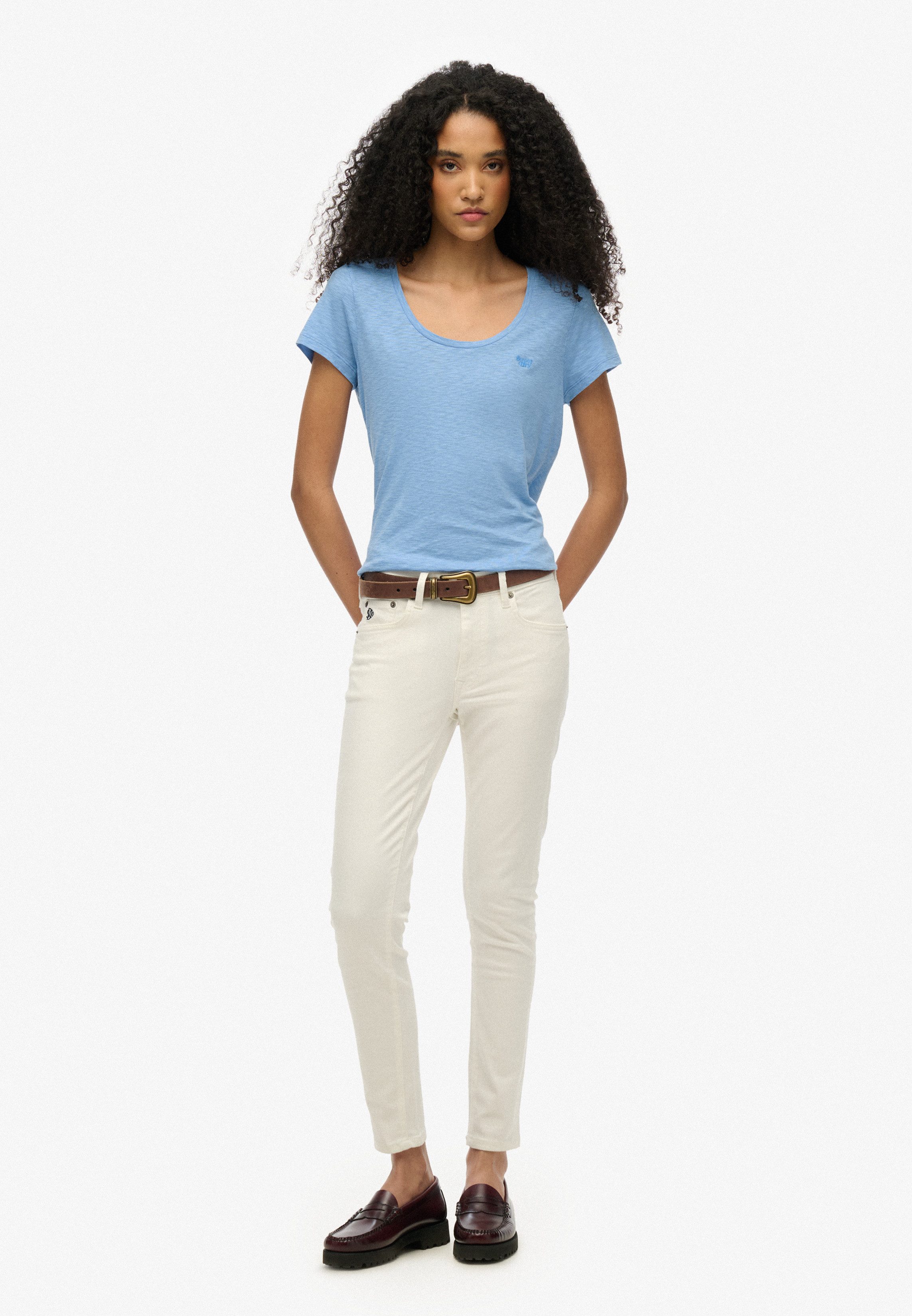Superdry Shirt met korte mouwen SCOOP NECK TEE