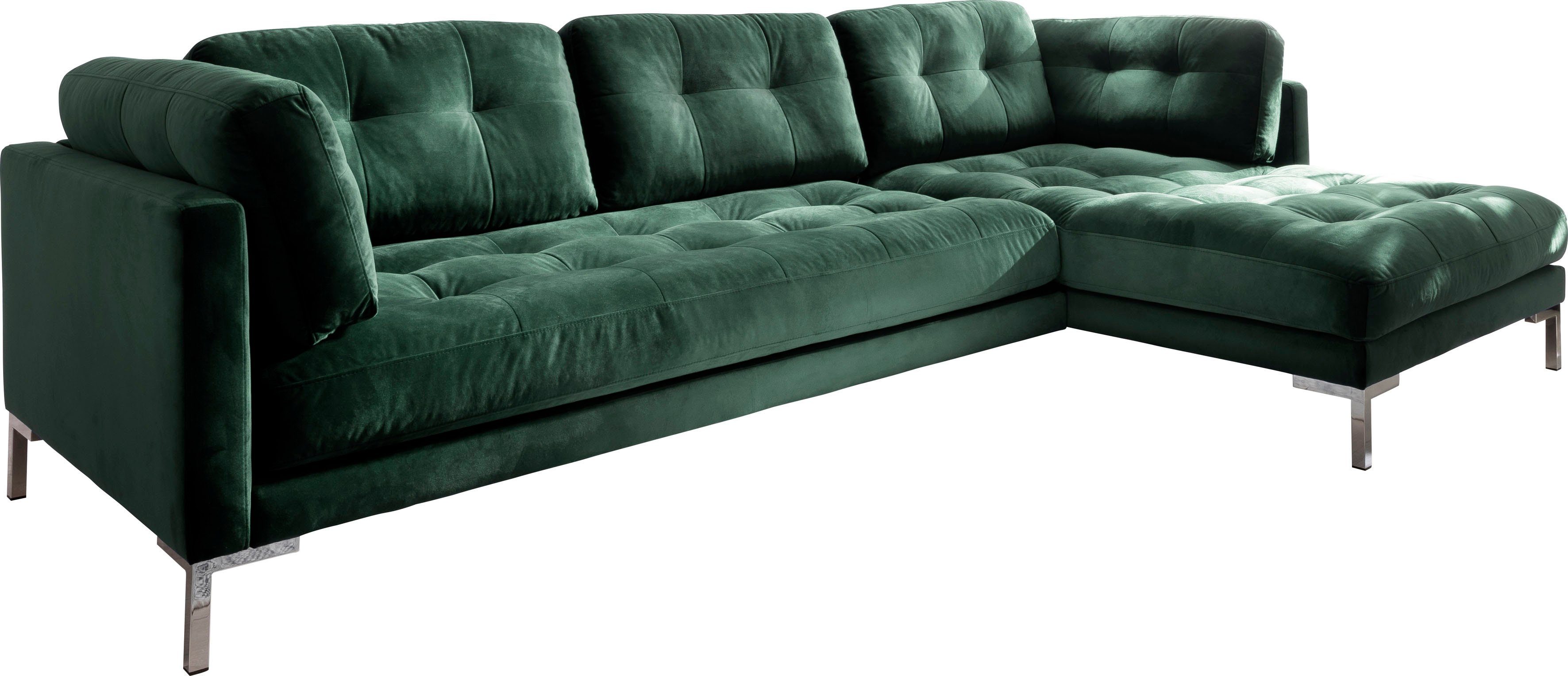 Trends by HG Hoekbank Landau L-vorm in cordstof met metalen voet