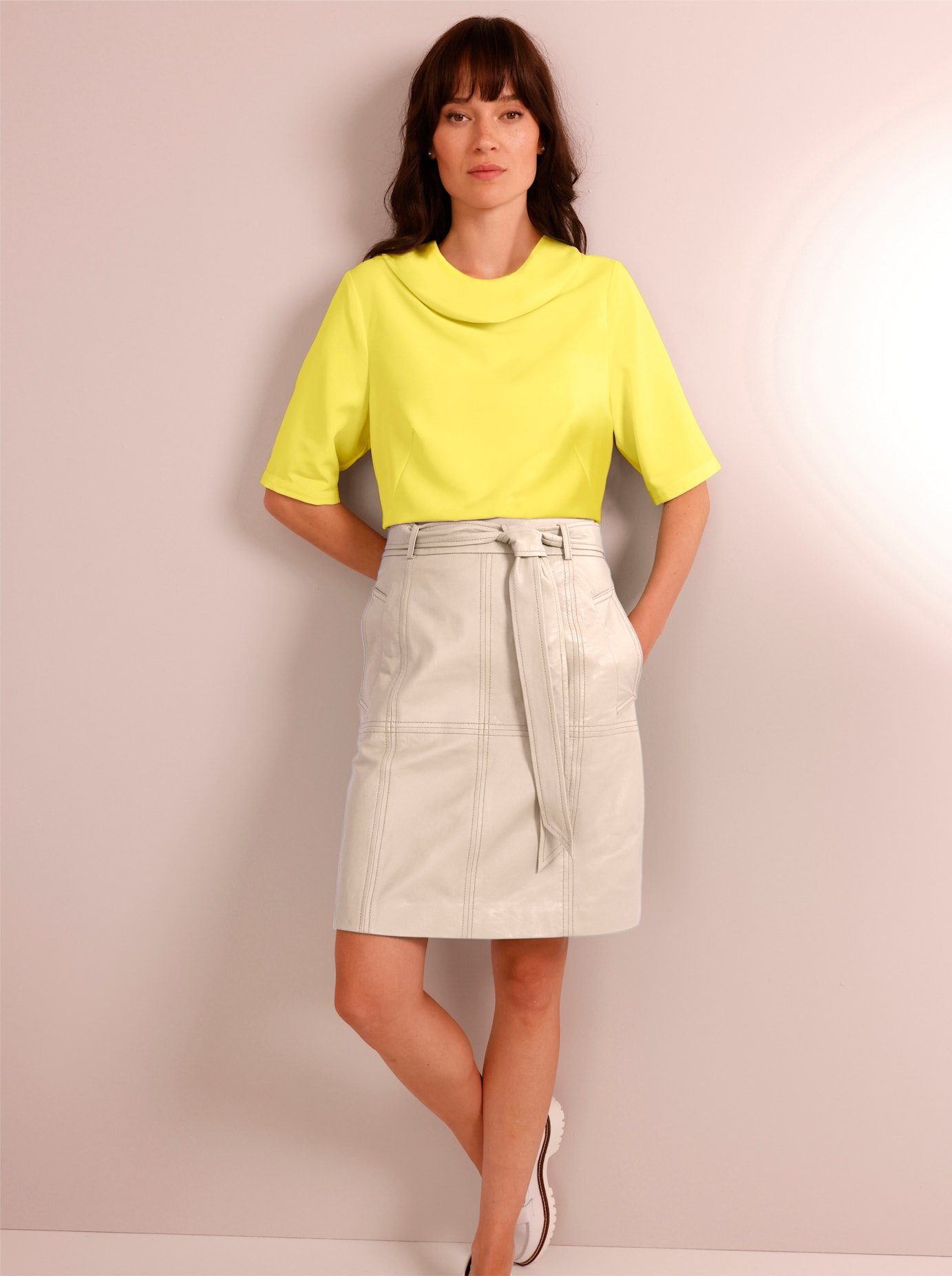 CREATION L PREMIUM Leren rok
