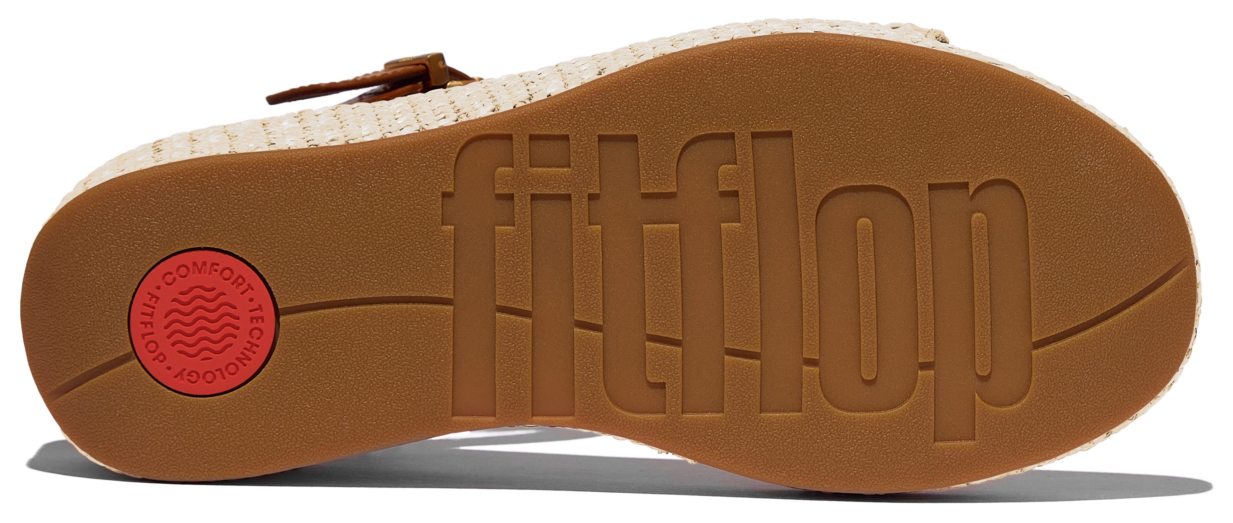 Fitflop Sleehaksandaaltjes PLATFFORMS WOVEN WEDGE , plateau sandaal, zomerschoen in verfijnde uitstraling