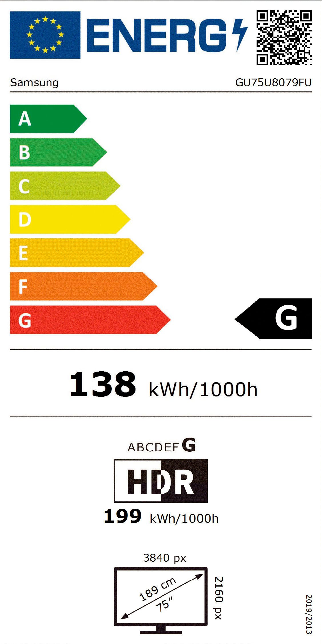 Samsung Led-TV GU75U8079FU LED-televisie