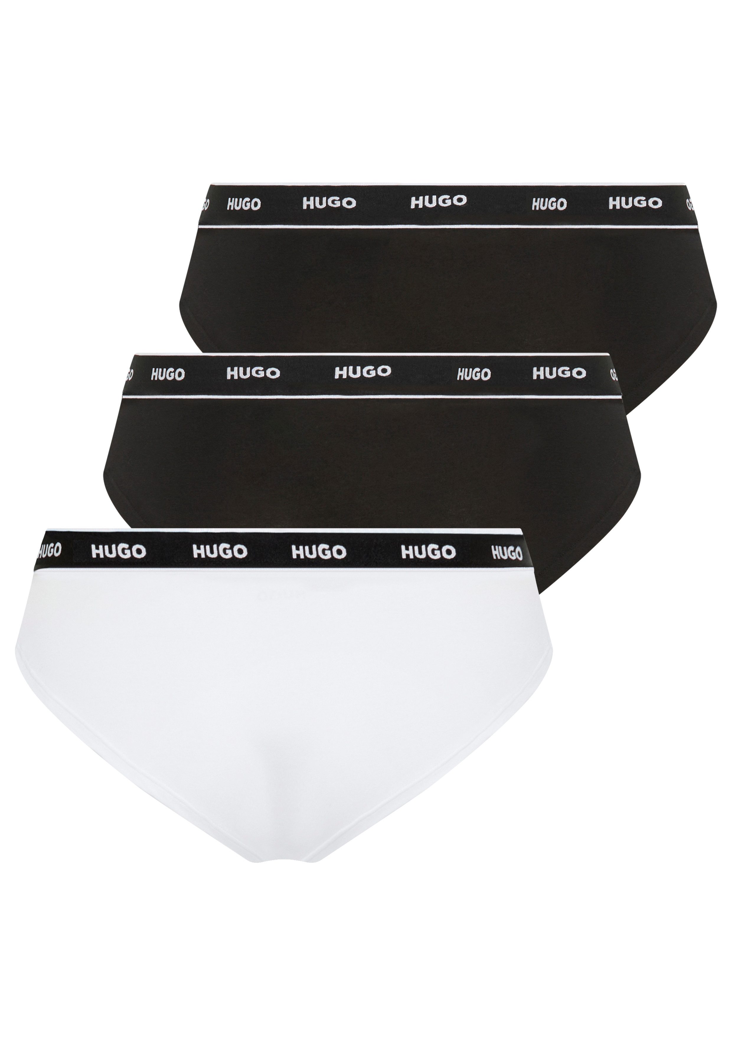 HUGO underwear Slip TRIPLET BRIEF STRIPE met hugo logo-elastisch tailleband (3 stuks)