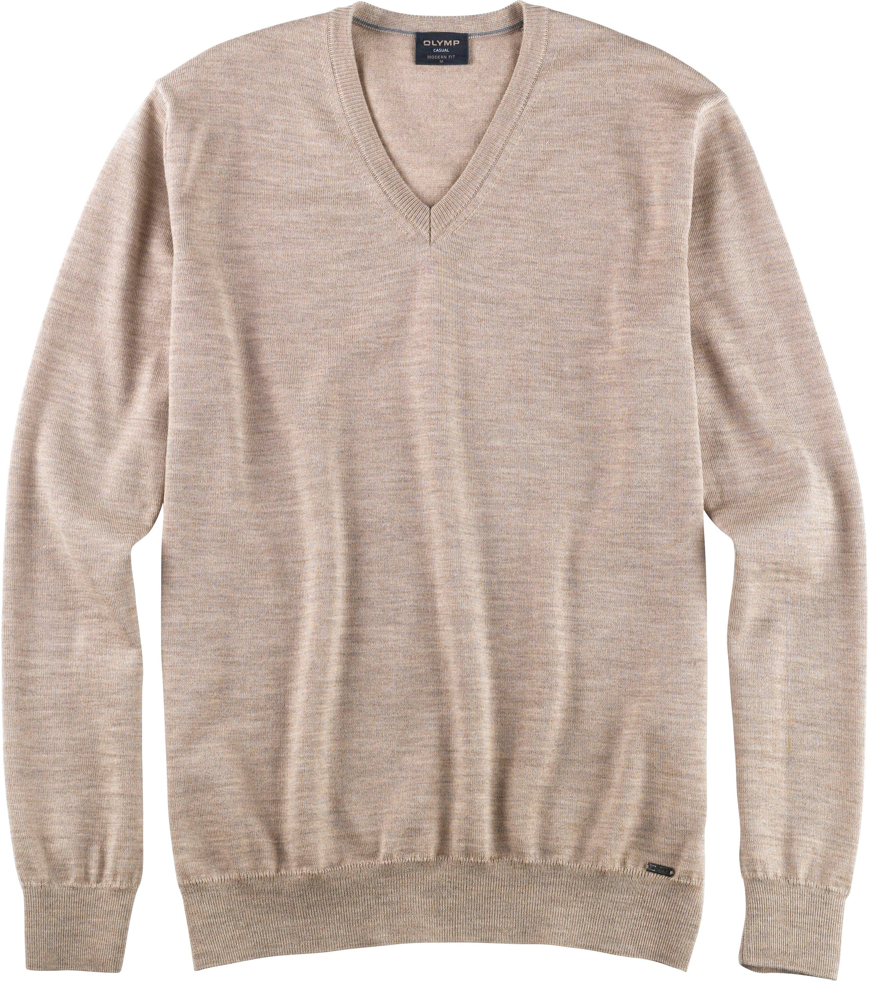OLYMP Trui met V-hals OLYMP brei casual klassieke brei-pullover