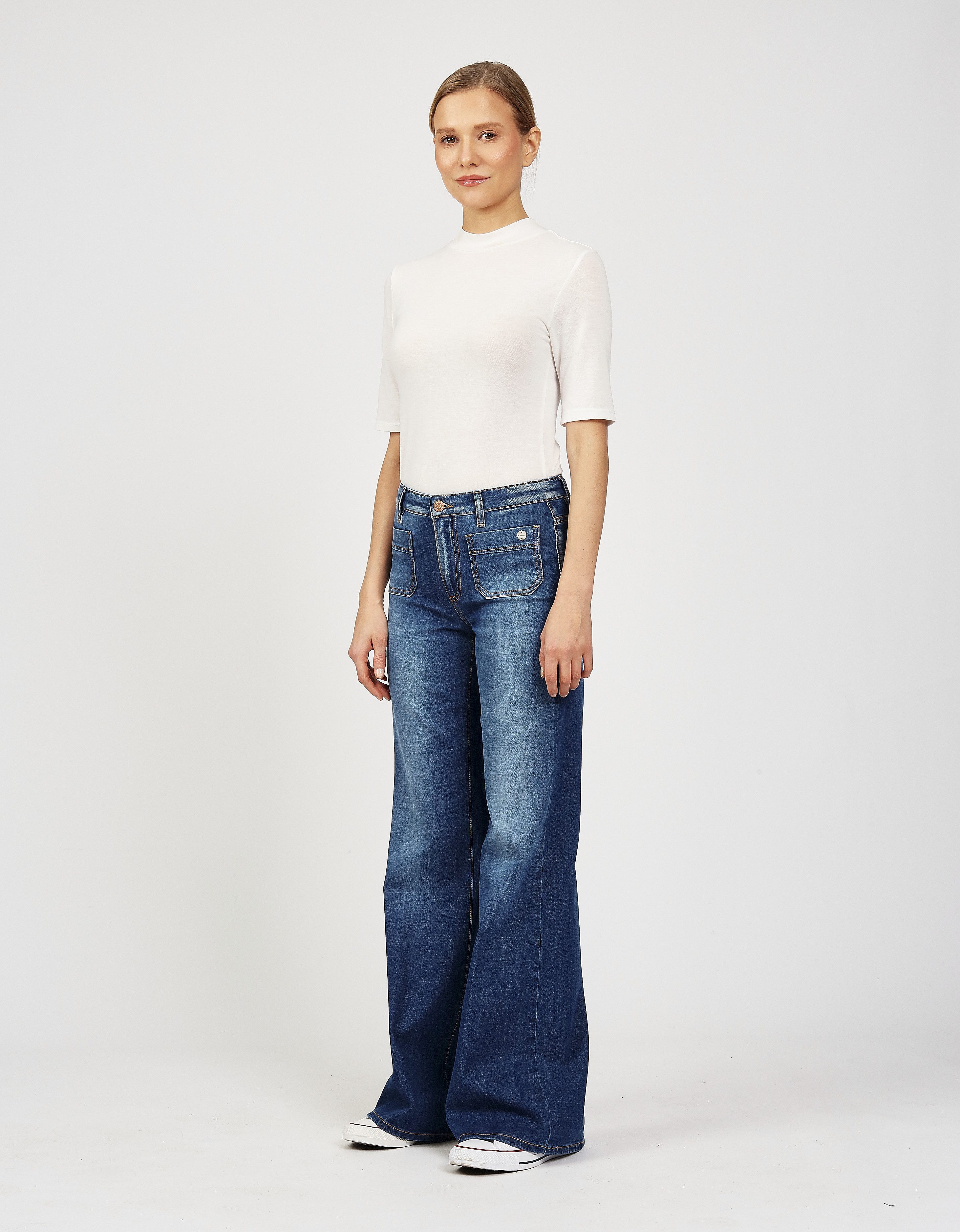 GANG Bootcut jeans 94 JESSI FLARED met trendy luipaardmotief