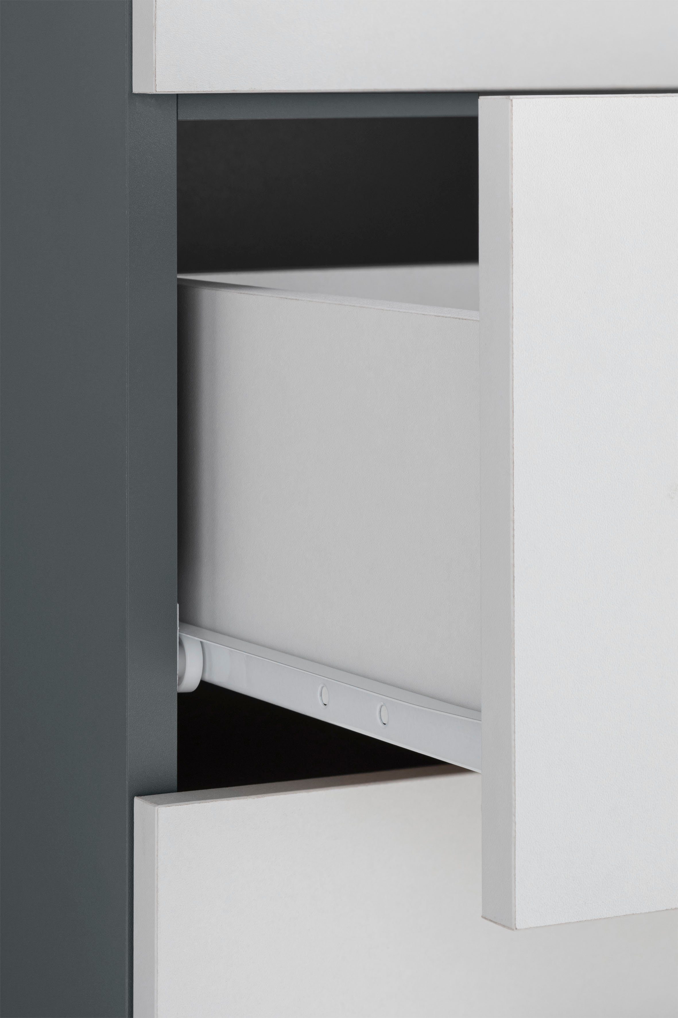 INOSIGN Halfhoge kast Skara verstelbare planken achter elke deur, breedte 38 cm, hoogte 130 cm