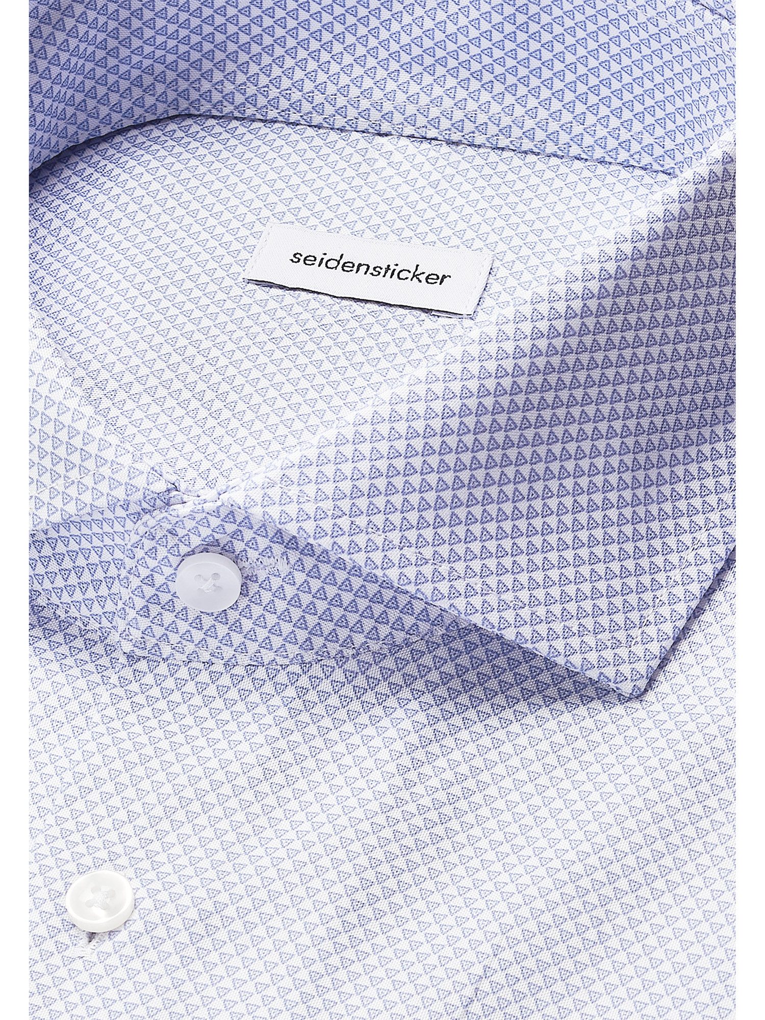 seidensticker Businessoverhemd Zwarte roos Regular 1/1 Kentkraag print