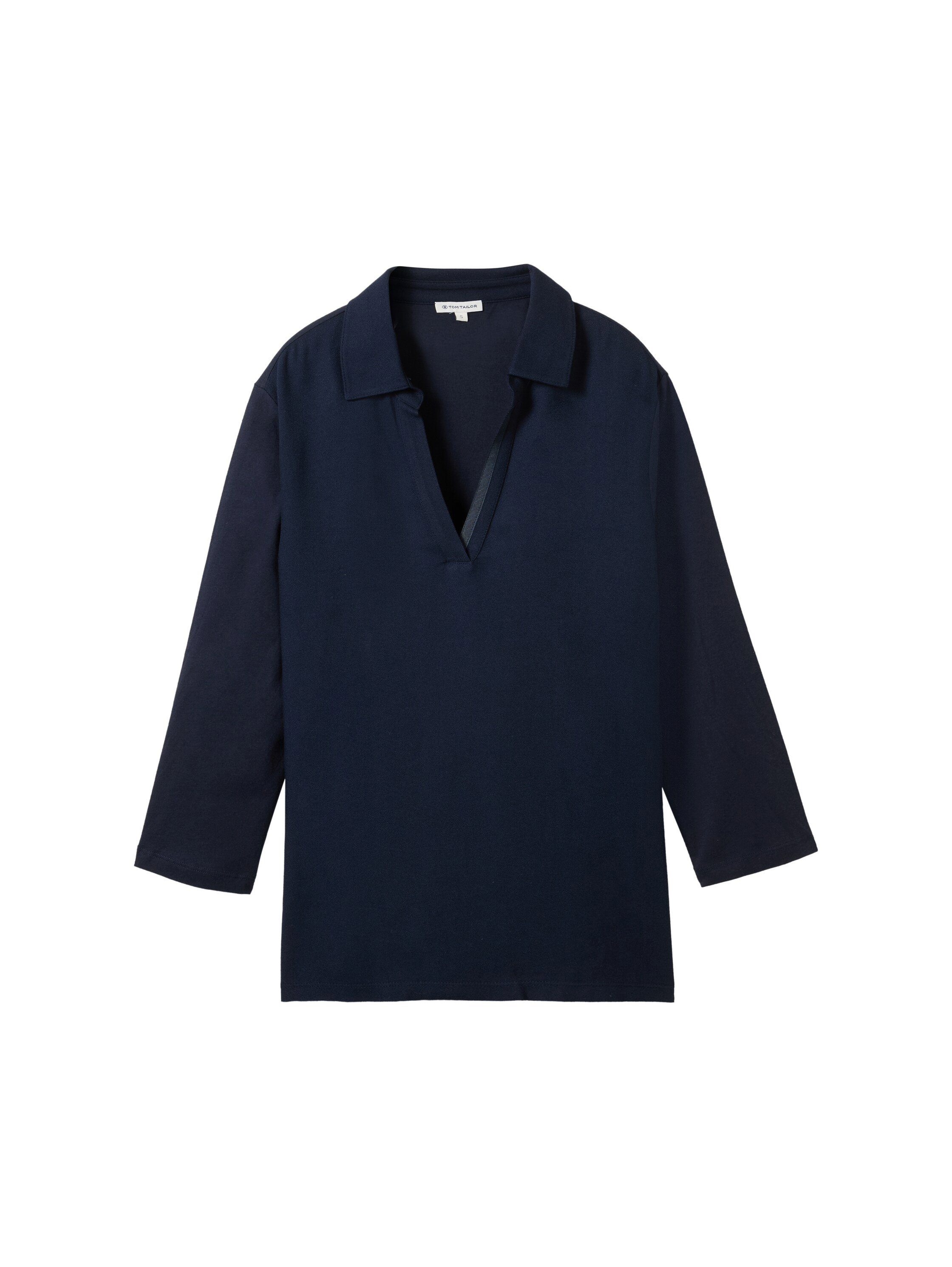 Tom Tailor Shirt met lange mouwen met een polokraag