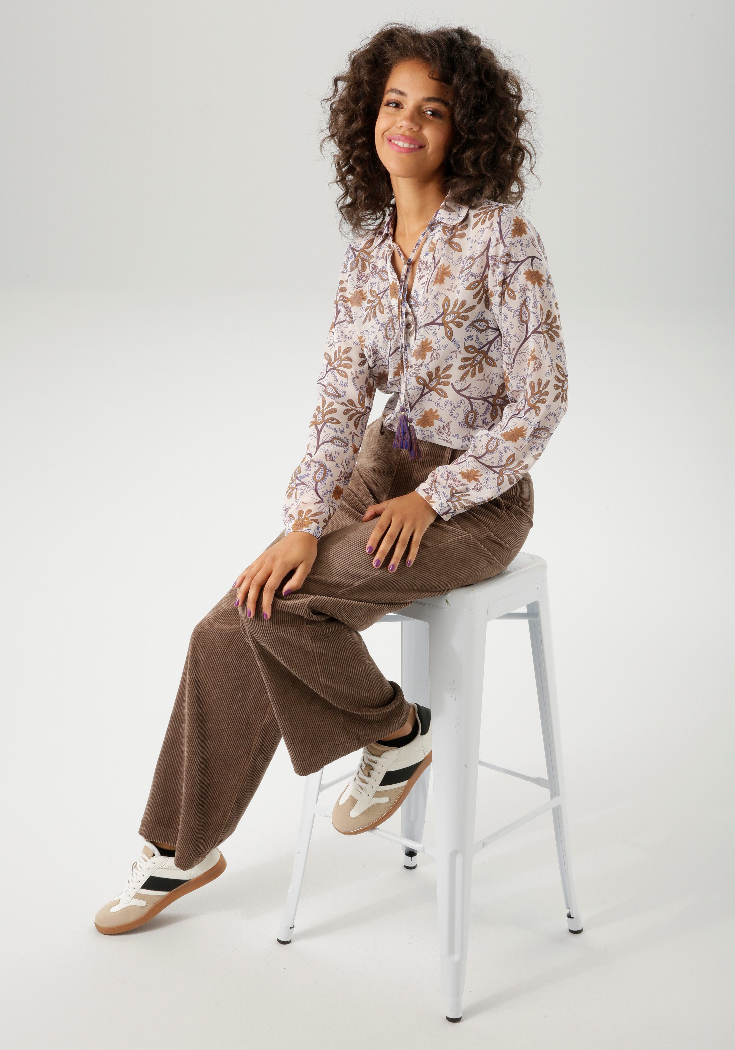 Aniston CASUAL Overhemdblouse met fantasierijke bloemenprint - elk stuk is uniek - nieuwe kollectie