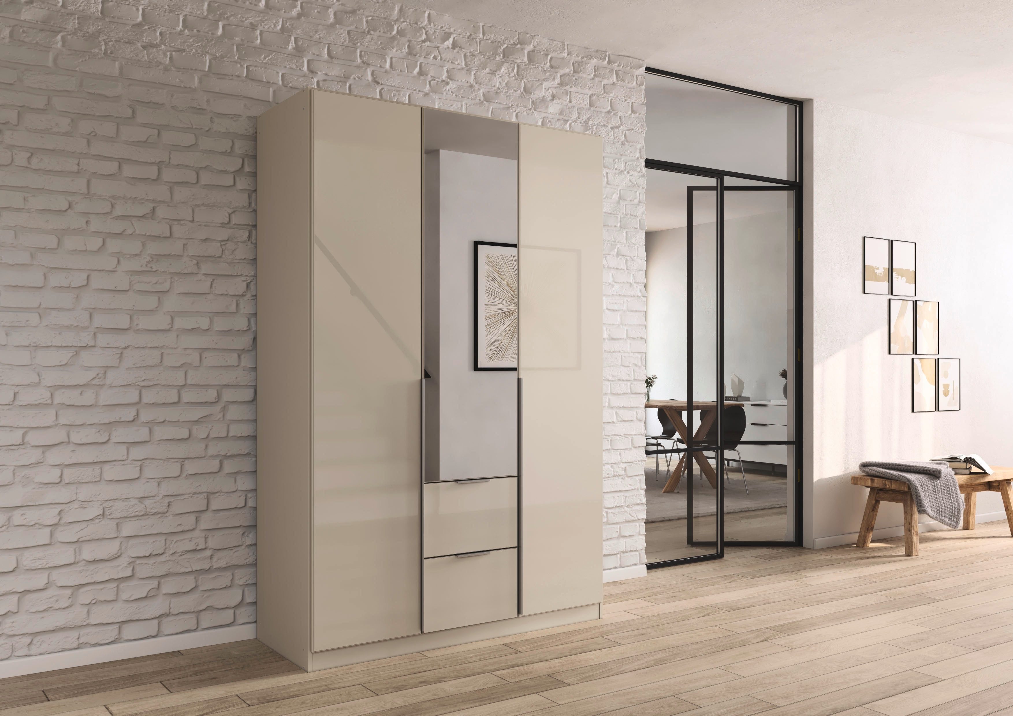 rauch Draaideurkast Kledingkasten kast garderobe AGORDO met glazen front