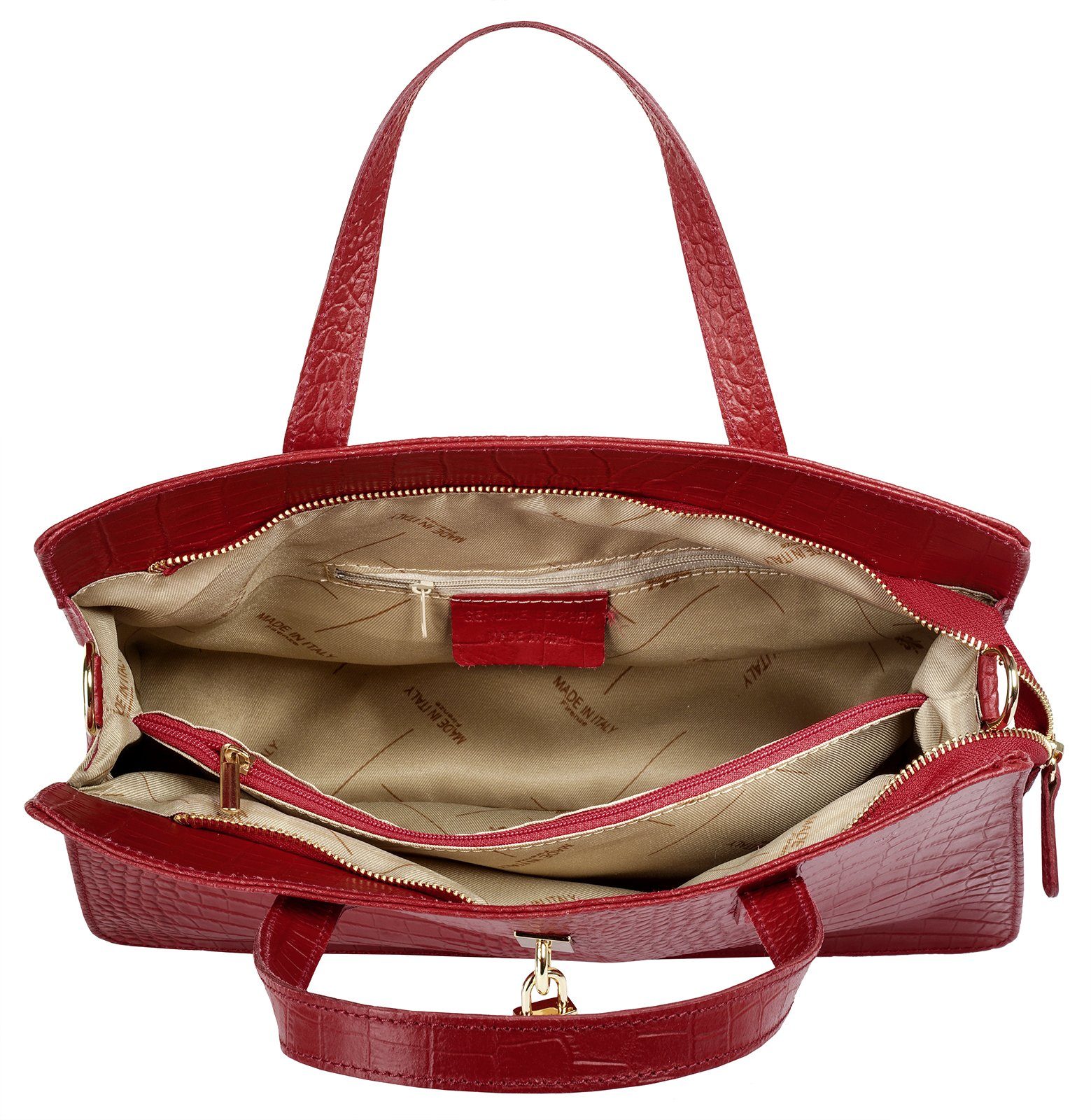 Cluty Tas echt leer, made in italy