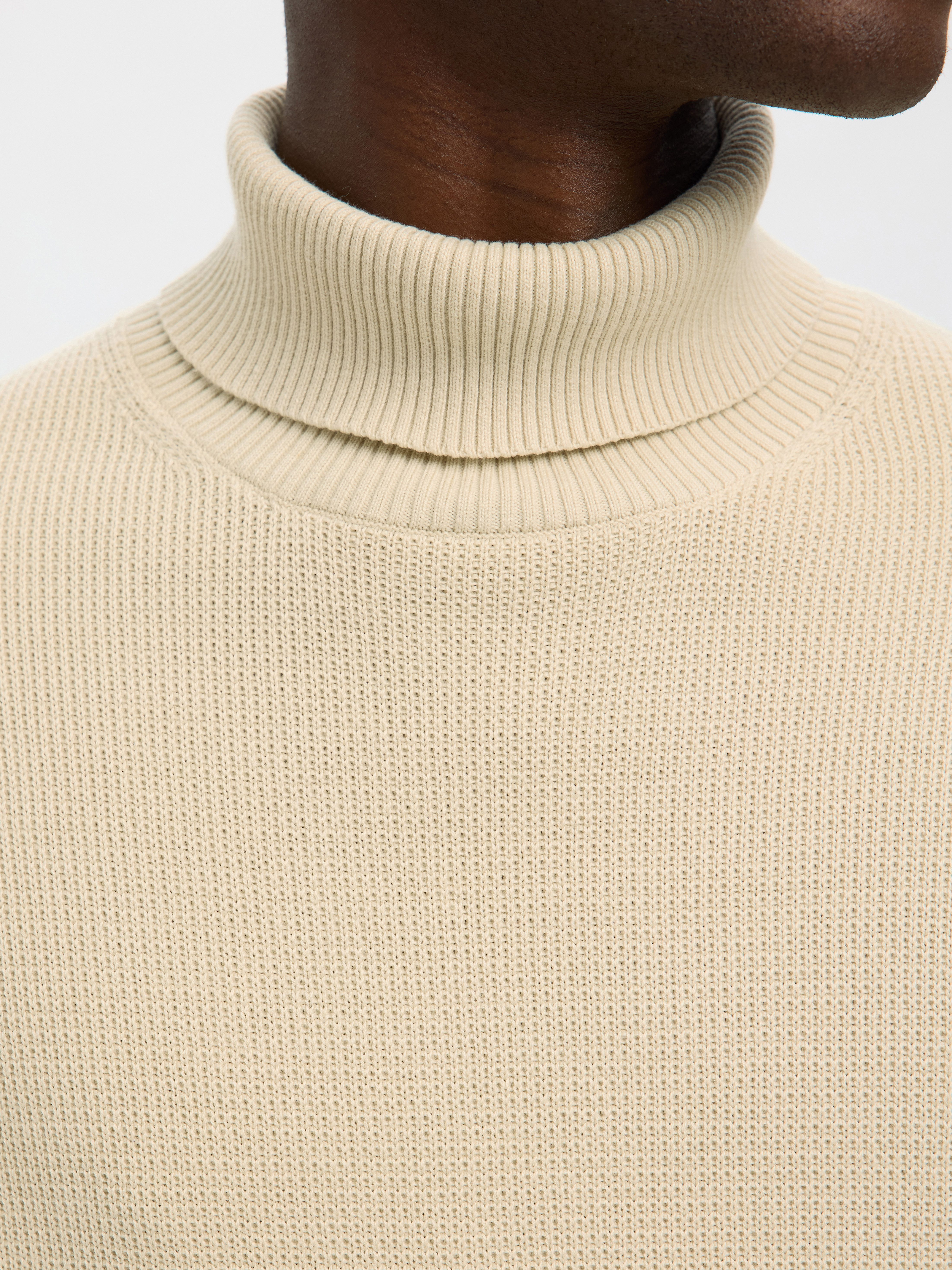 SELECTED HOMME Coltrui SLHDANE LS KNIT STRUCTURE ROLL NECK NOOS