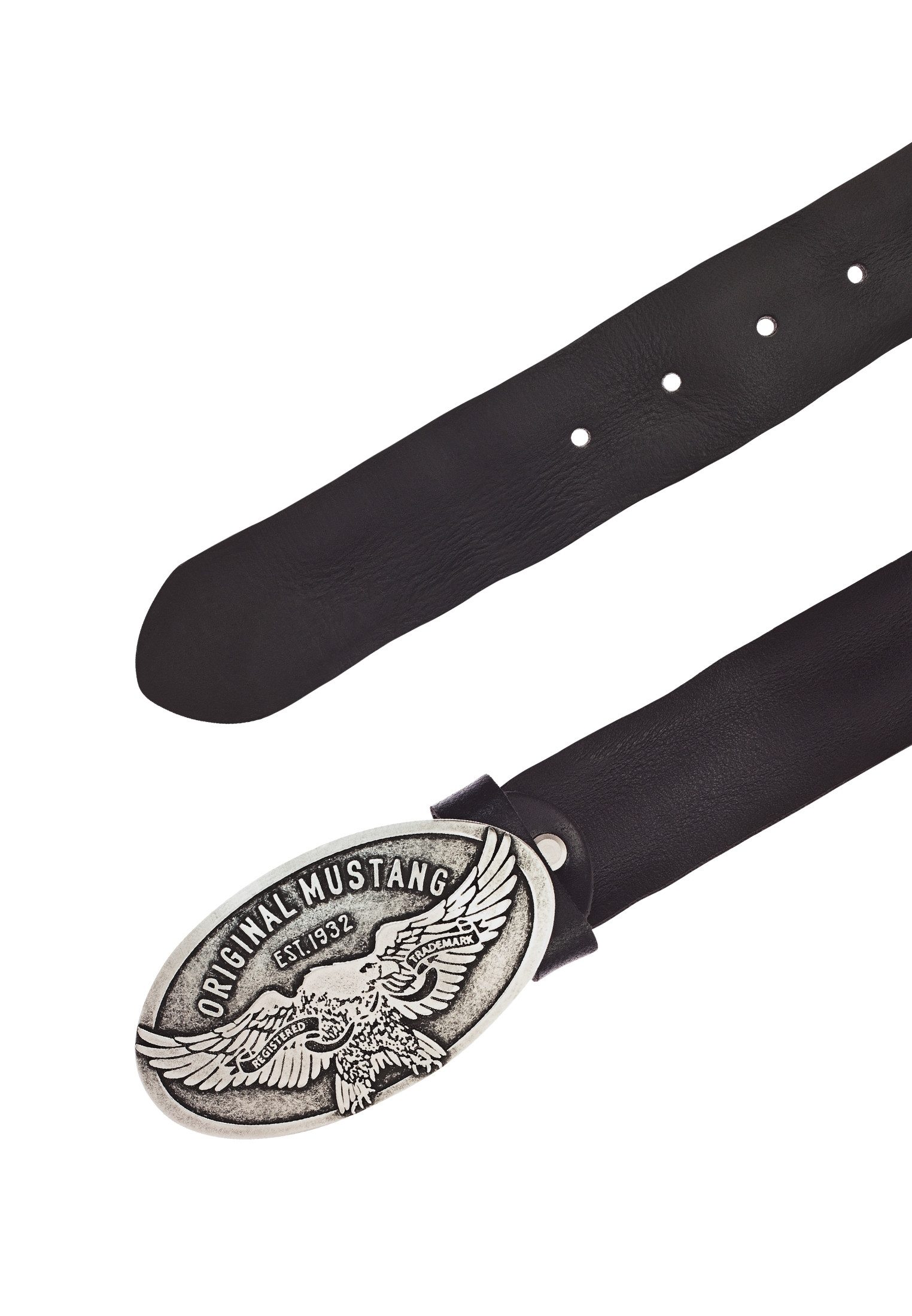 MUSTANG Koppelriem Grote ovale sluiting met gestileerde adelaar, 4 cm
