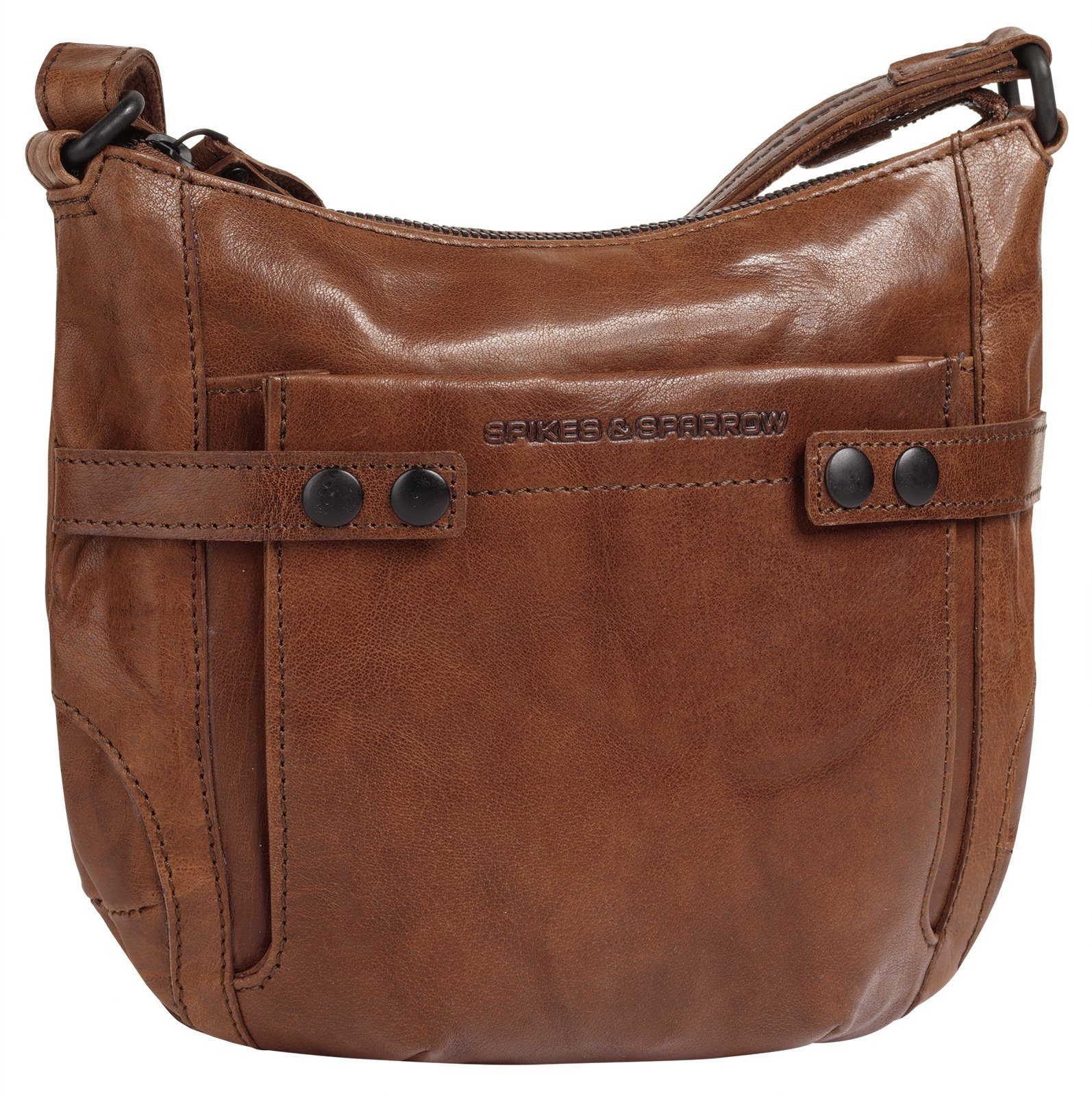 Spikes & Sparrow Schoudertas echt leder