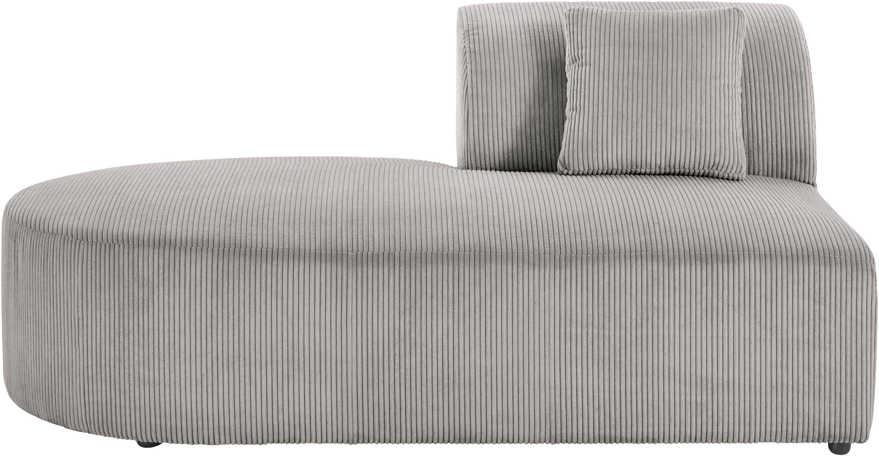 andas Bank-hoekelement Alesund als losse onderdelen of modulair element grijs, modulaire banken, 182 cm, armleuning links