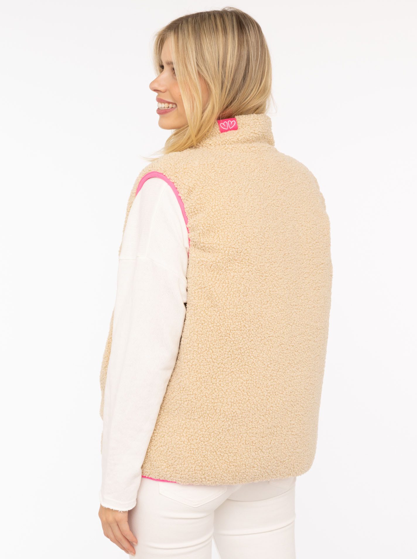 Zwillingsherz Reversible-gilet "Teddy Wendbar"