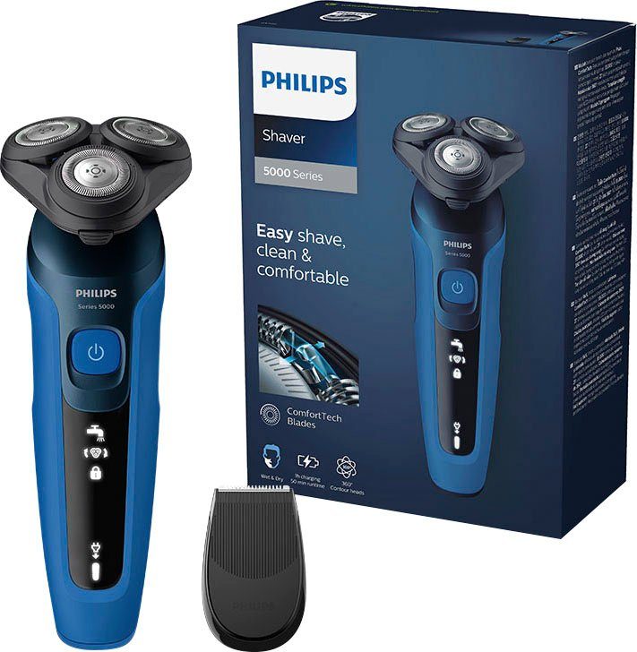 philips elektrisch scheerapparaat shaver series 5000 s5466-17 blauw