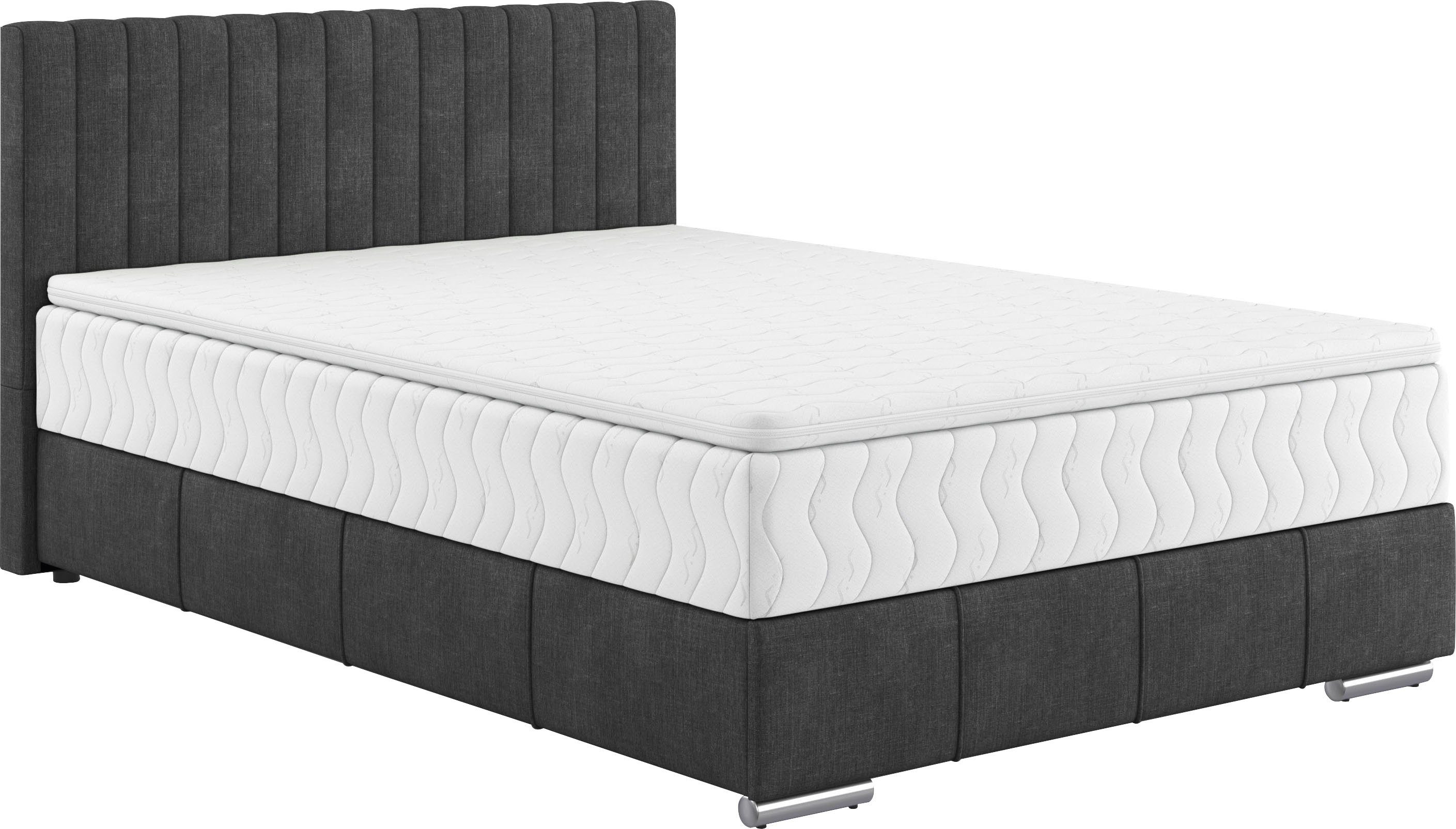 INOSIGN Boxspring Thor met bedbodem, incl. matras, topverkoper Topmatras en sierkussen, in verschillende hardheden beschikbaar