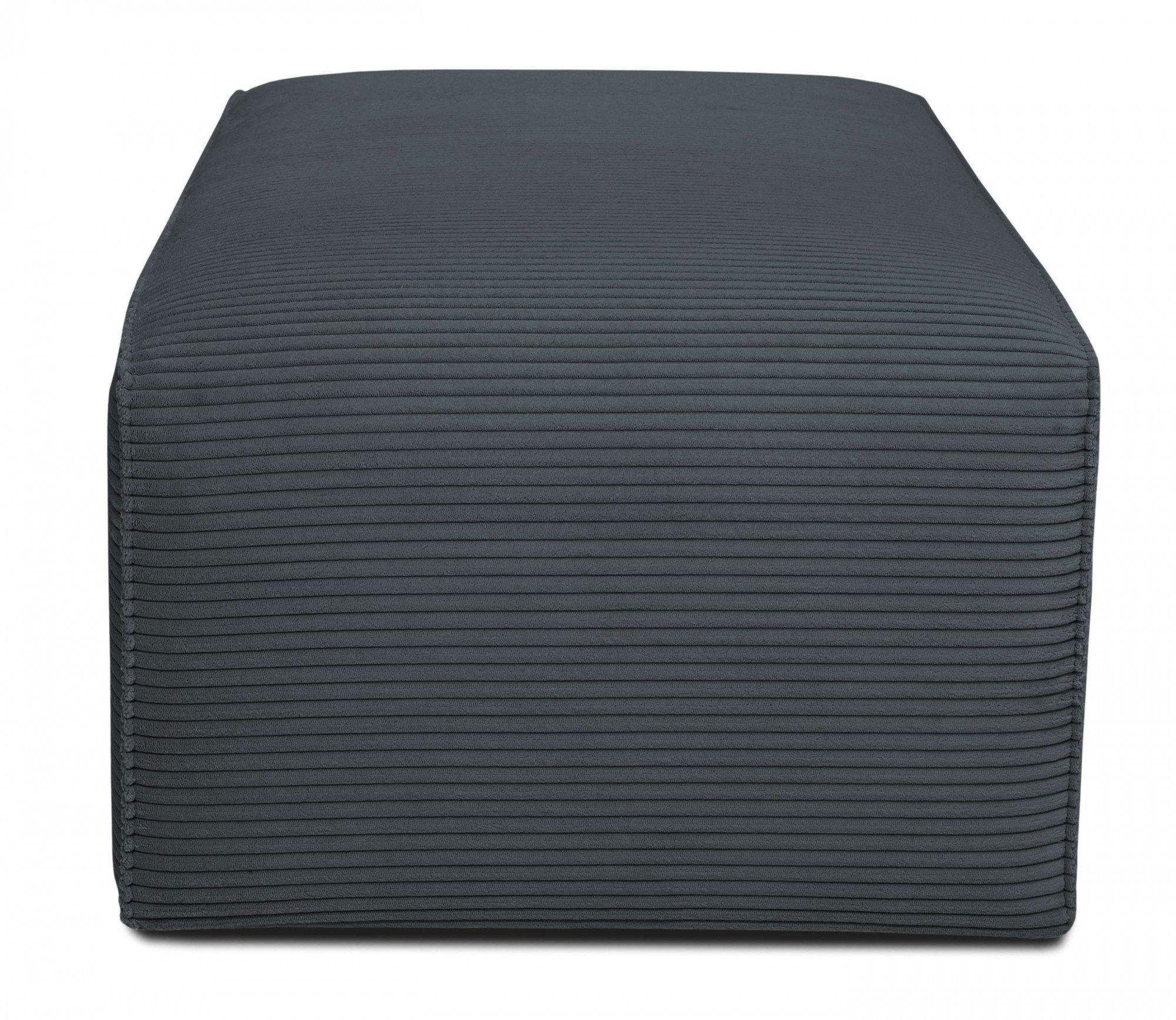 INOSIGN Hocker Clayton met een trendy ribfluwelen bekleding