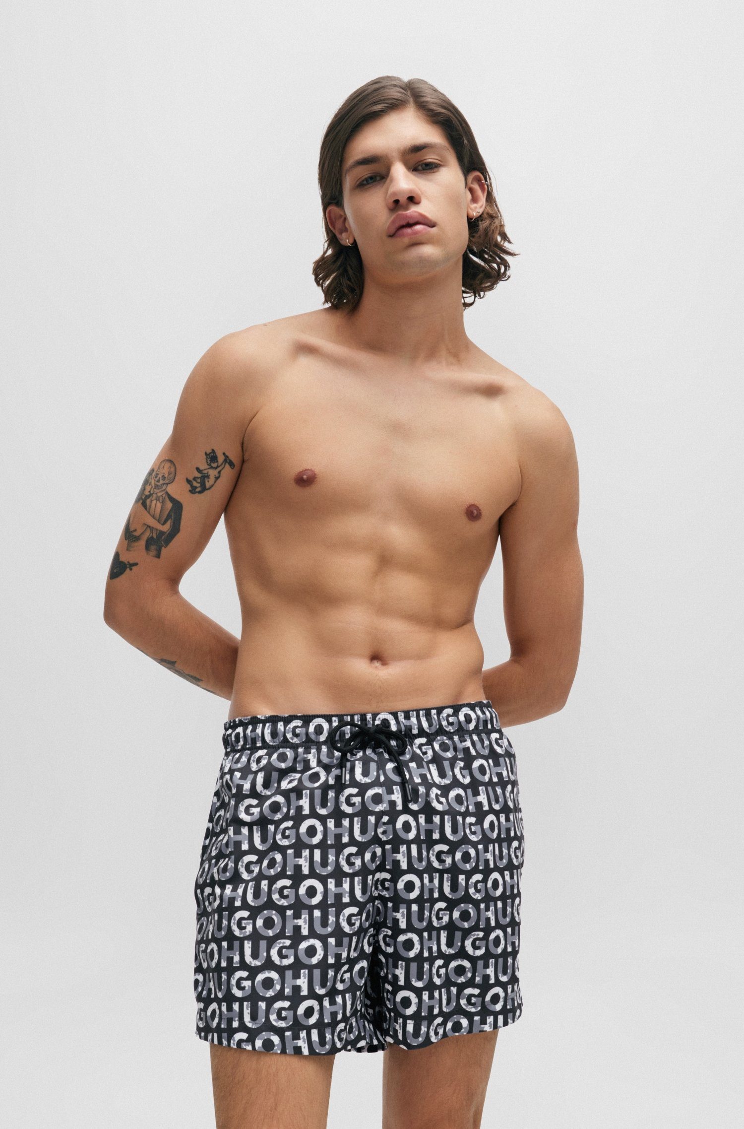 HUGO underwear Zwemshort Tortuga met print