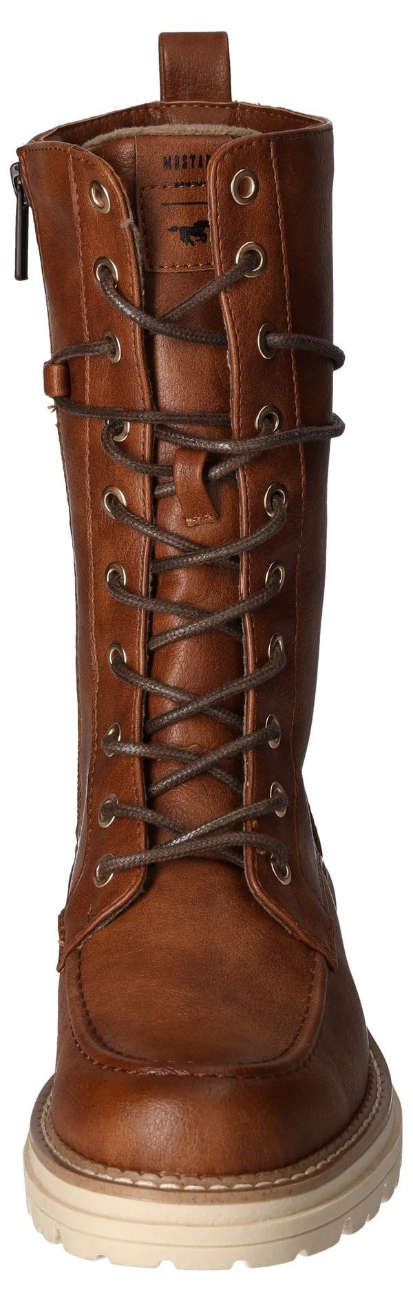Mustang Shoes Veterlaarsjes zipper boots, lace-up boots, short boots with block heel