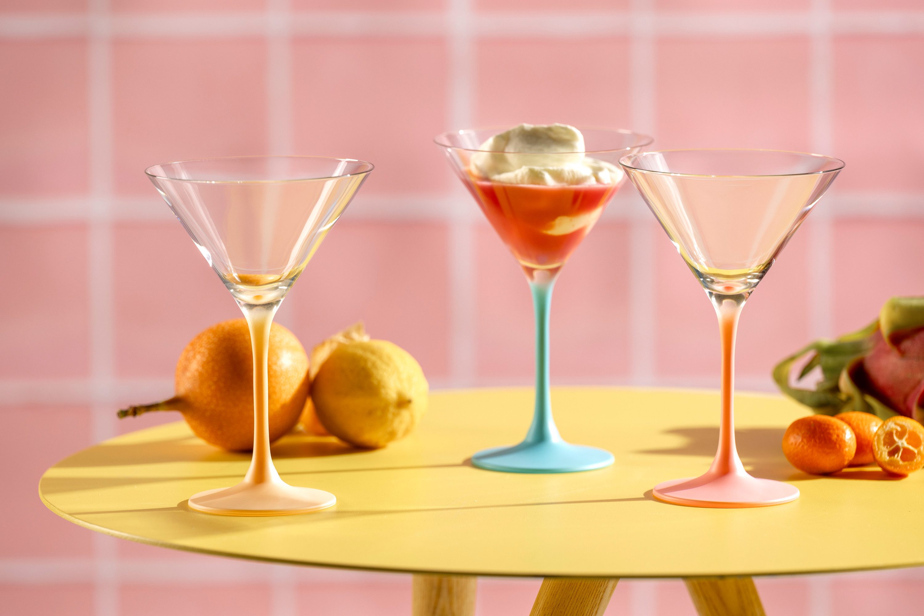 LEONARDO Cocktailglas BRERA, 230 ml, gekleurd assorti, cocktailkom, 6-delig set (set, 6-delig)