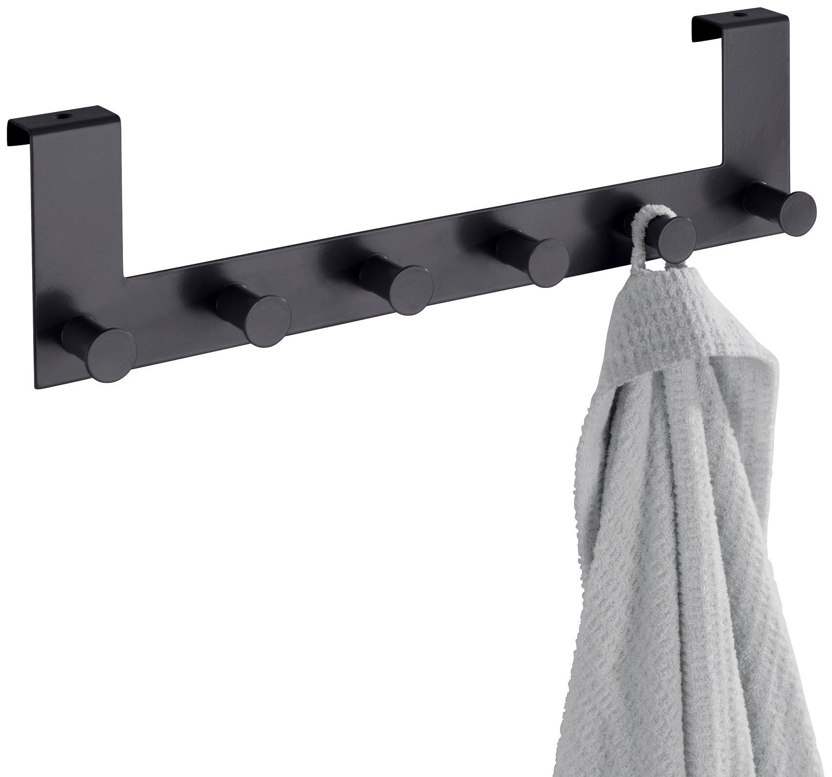 WENKO Kapstok Deurgarderobe Celano met 6 haken, voor deurprofielen tot 2 cm