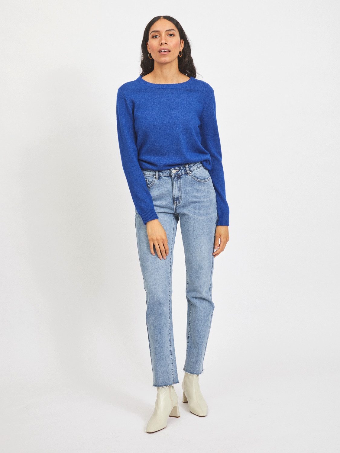 Vila Trui met ronde hals VIRIL O-NECK L S KNIT TOP NOOS