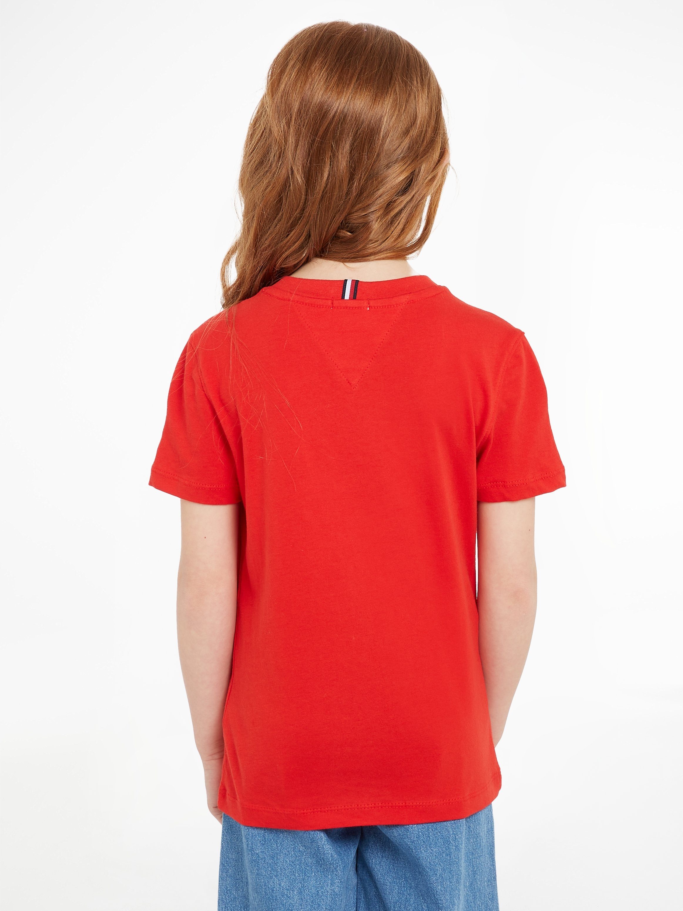 Tommy Hilfiger Shirt met ronde hals ESSENTIAL SWEATPANTS met tommy hilfiger logo-opschrift