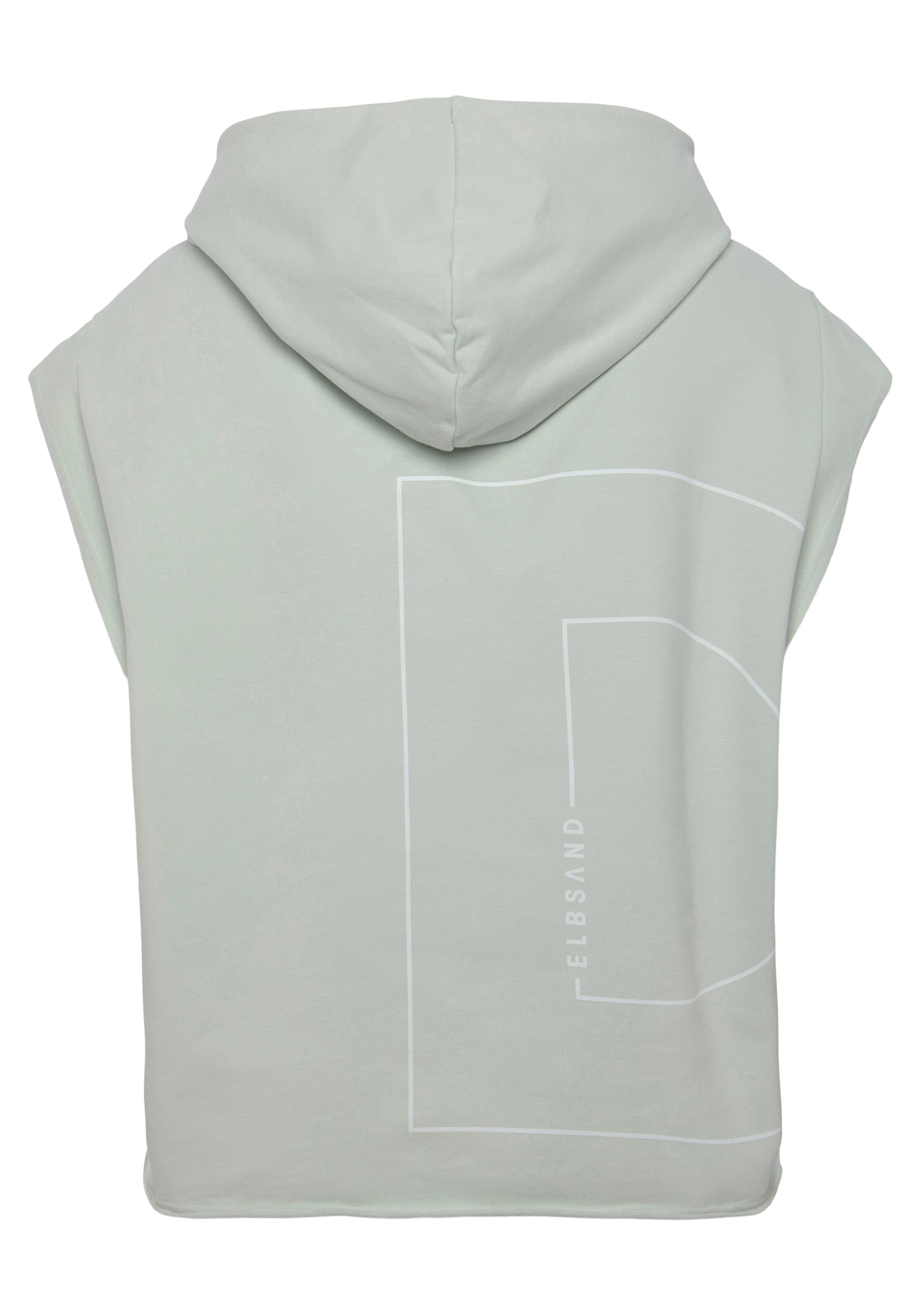Elbsand Hoodie Catia kortarm hoodie met logo-opdruk achter
