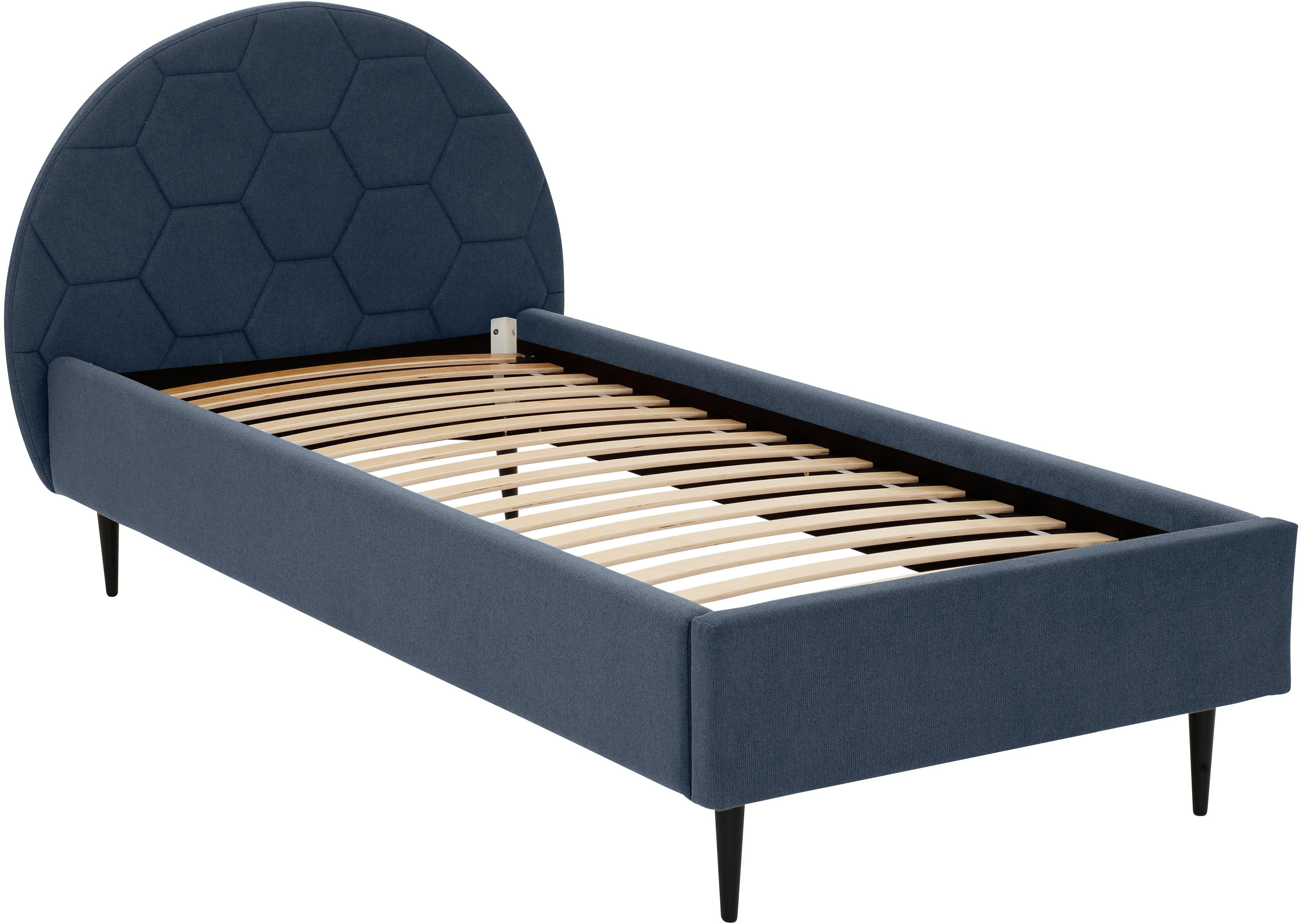 Lüttenhütt Gestoffeerd bed Gebko prettig bekleed hoofdbord met decoratief honingraatmotief