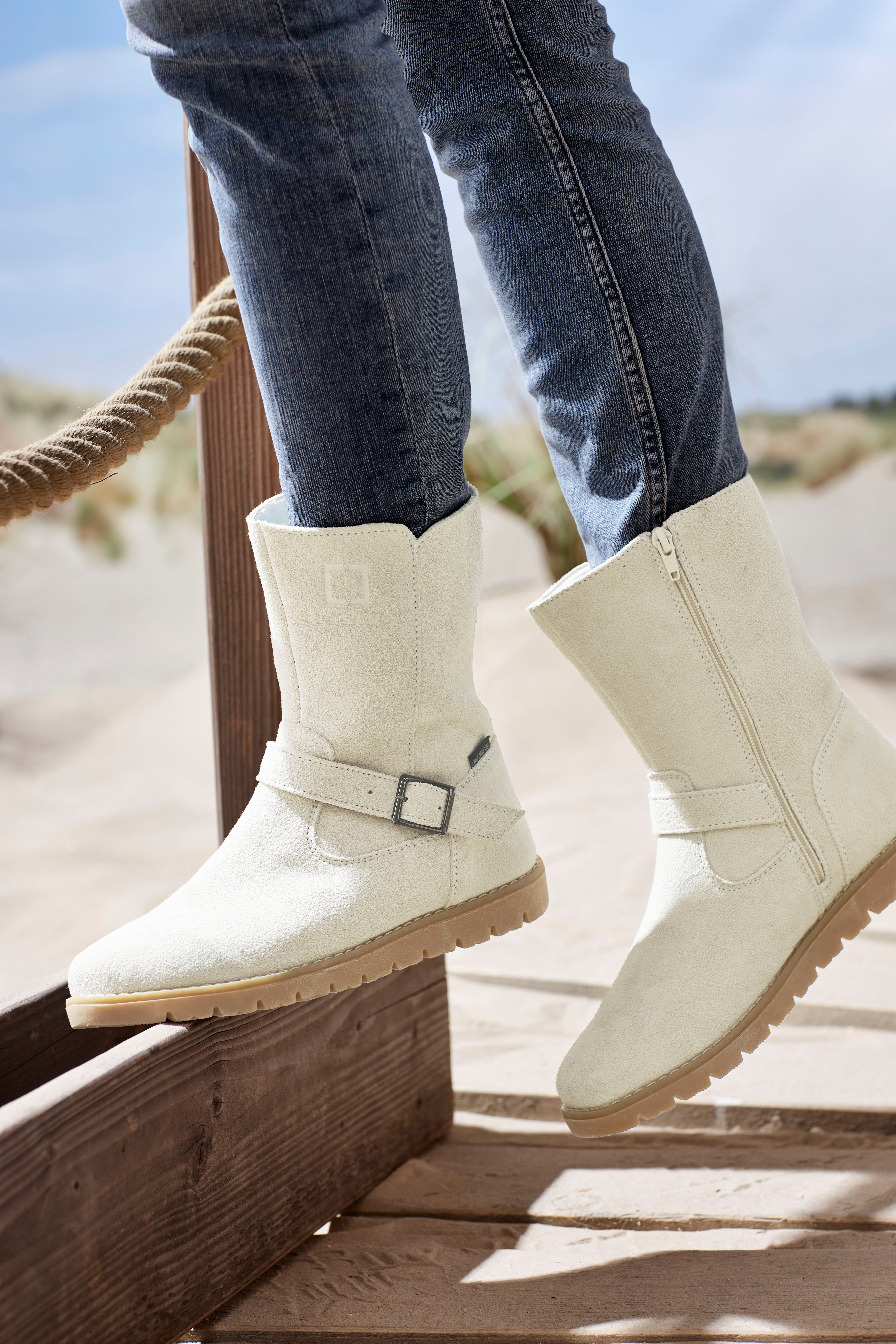 Elbsand Winterlaarzen Boots, winter enkellaars, leer, wind- & waterafstotende Tex-membraan