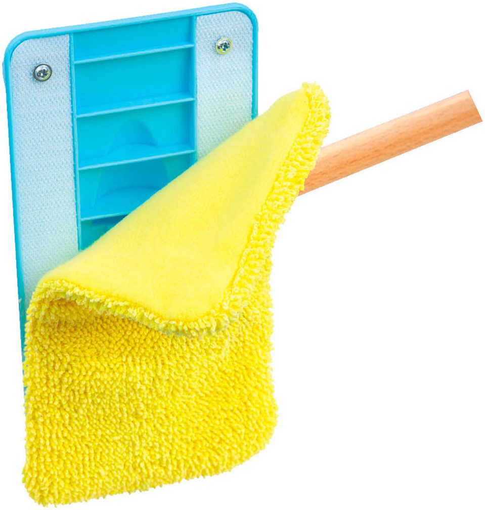 Hape Kinderbezem Speelgoed schoonmaakset met opbergstandaard (set, 6-delig)