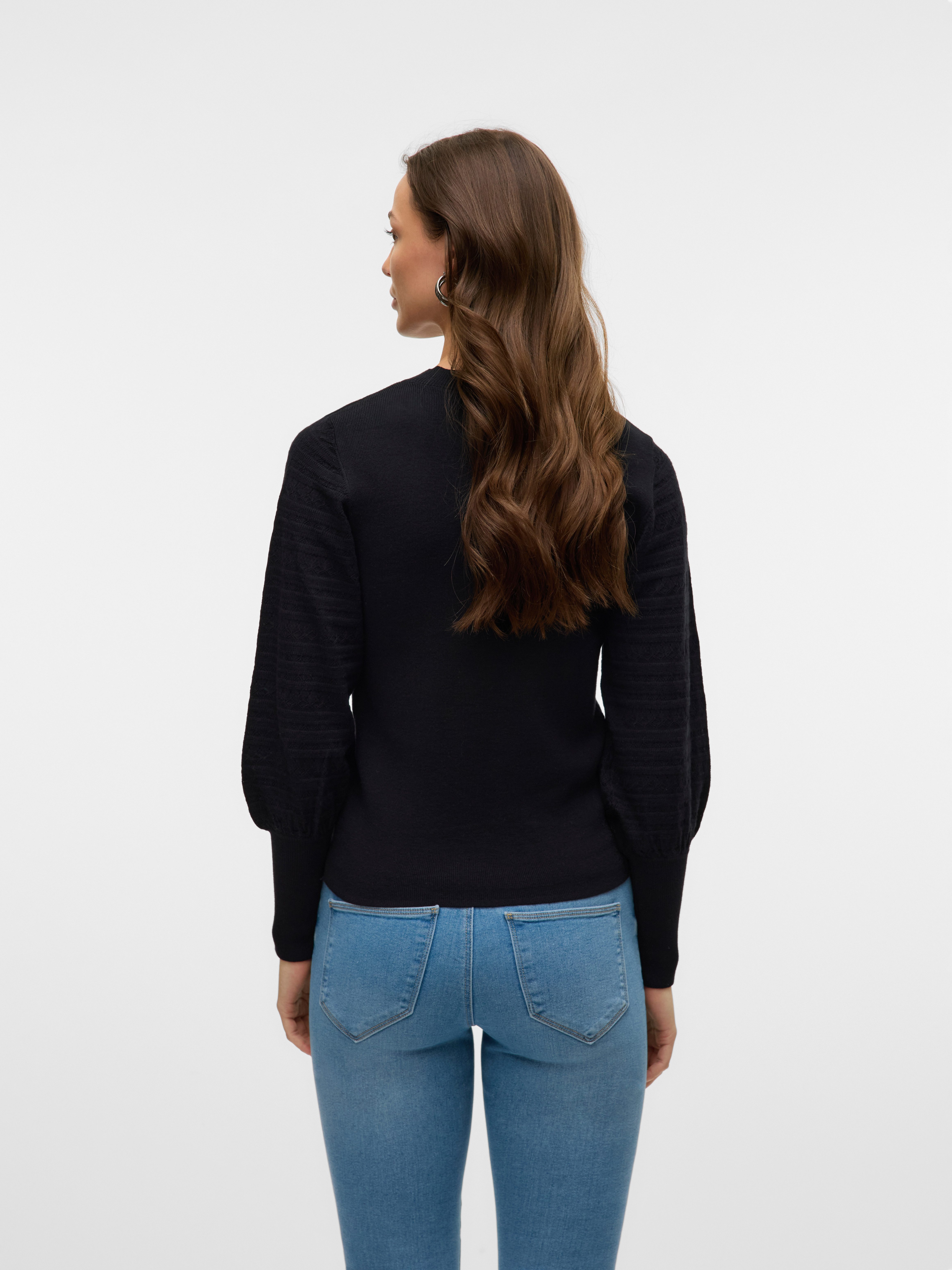 Vero Moda Gebreide trui VMHOLLYPOINTELLE LS O-NCK PULLOVE GA BOO