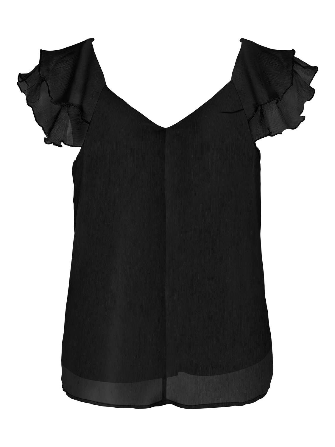 Only Shirt ONLASTA LIFE CAPSLEEVE V-NECK TOP PTM
