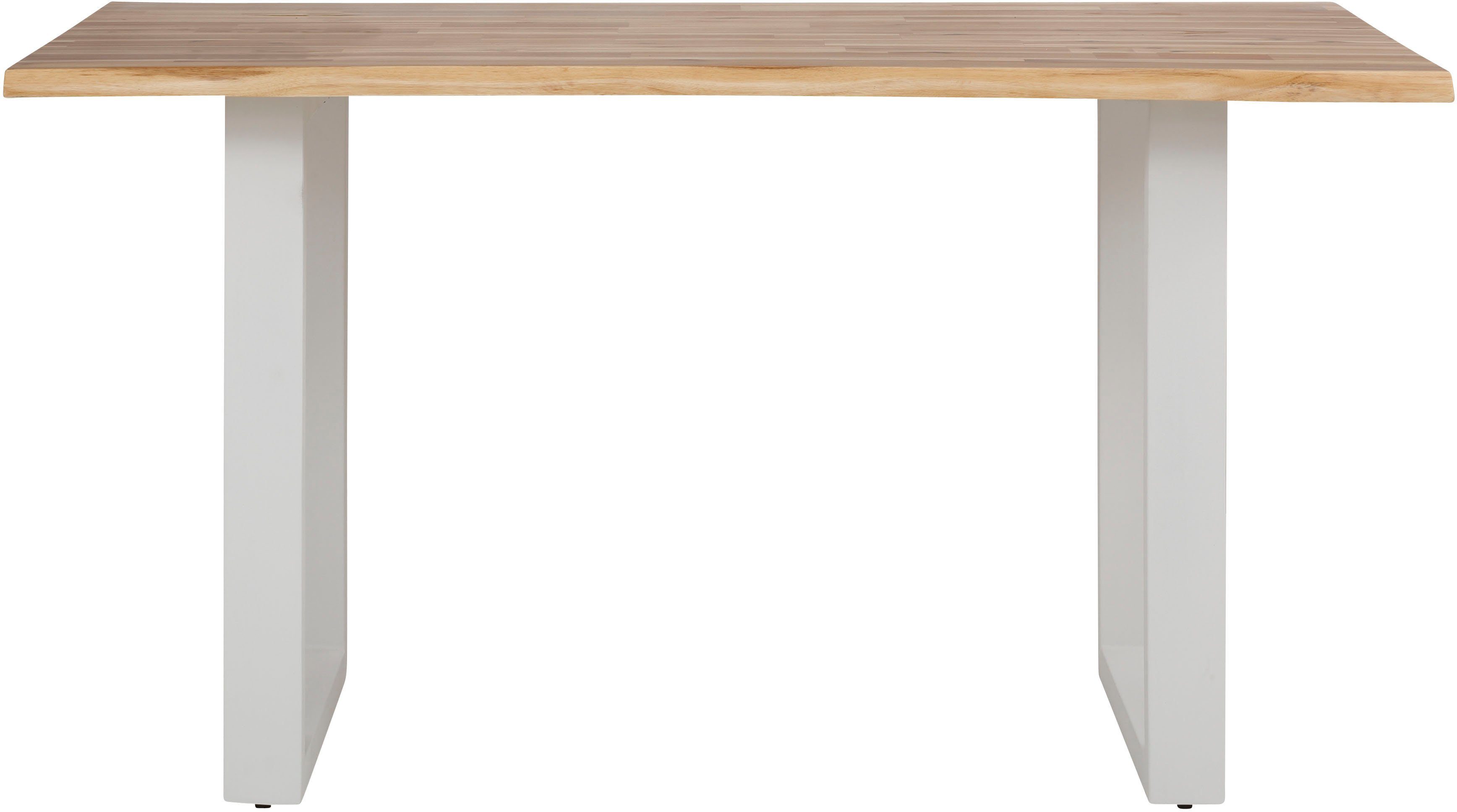 Home affaire Eettafel Melody Acaciahout, met metalen voetframe breedte 140 cm