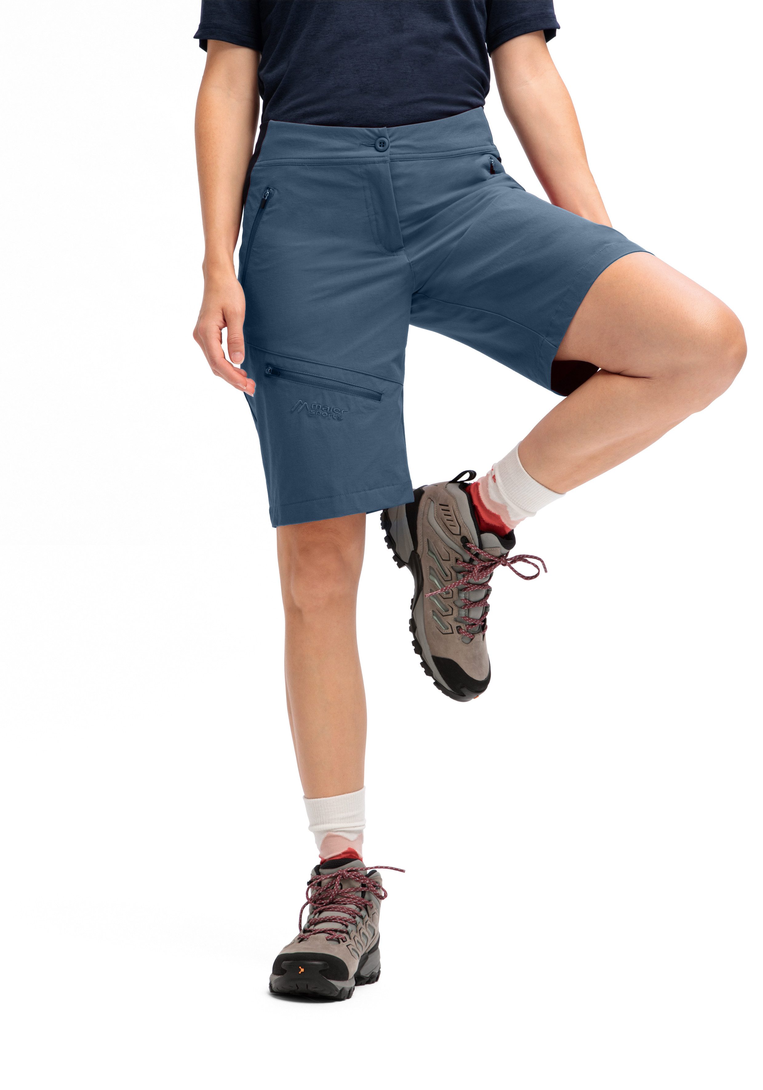 Maier Sports Outdoorbroek Inara Short Vario Dames shorts, korte wandelbroek, outdoorbroek, 4 zakken, regular fit