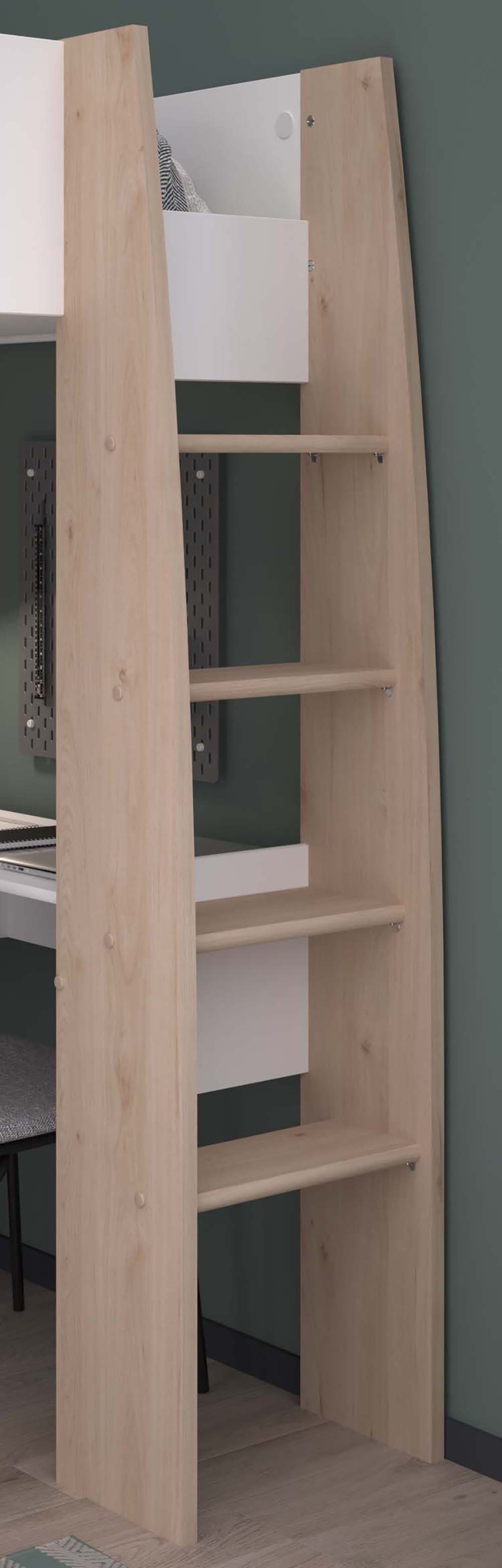 Parisot Hoogslaper Shelter 11 geïntegreerd bureau, ladder, rek, kledingstang, planken (1 stuk)