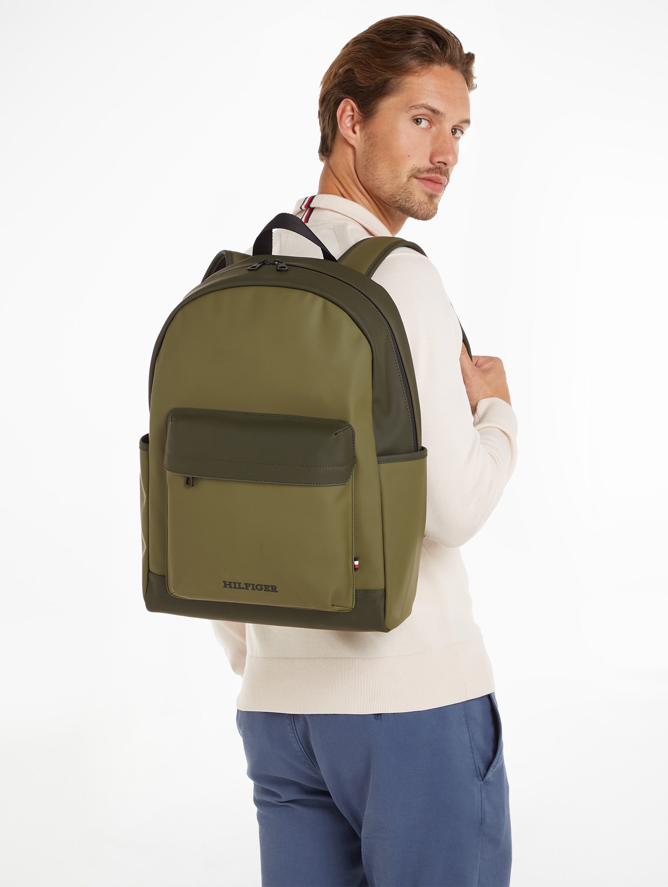 Tommy Hilfiger Rugzak Men TH MONOTYPE RAIN PU DOME BCKPCK Backpacks