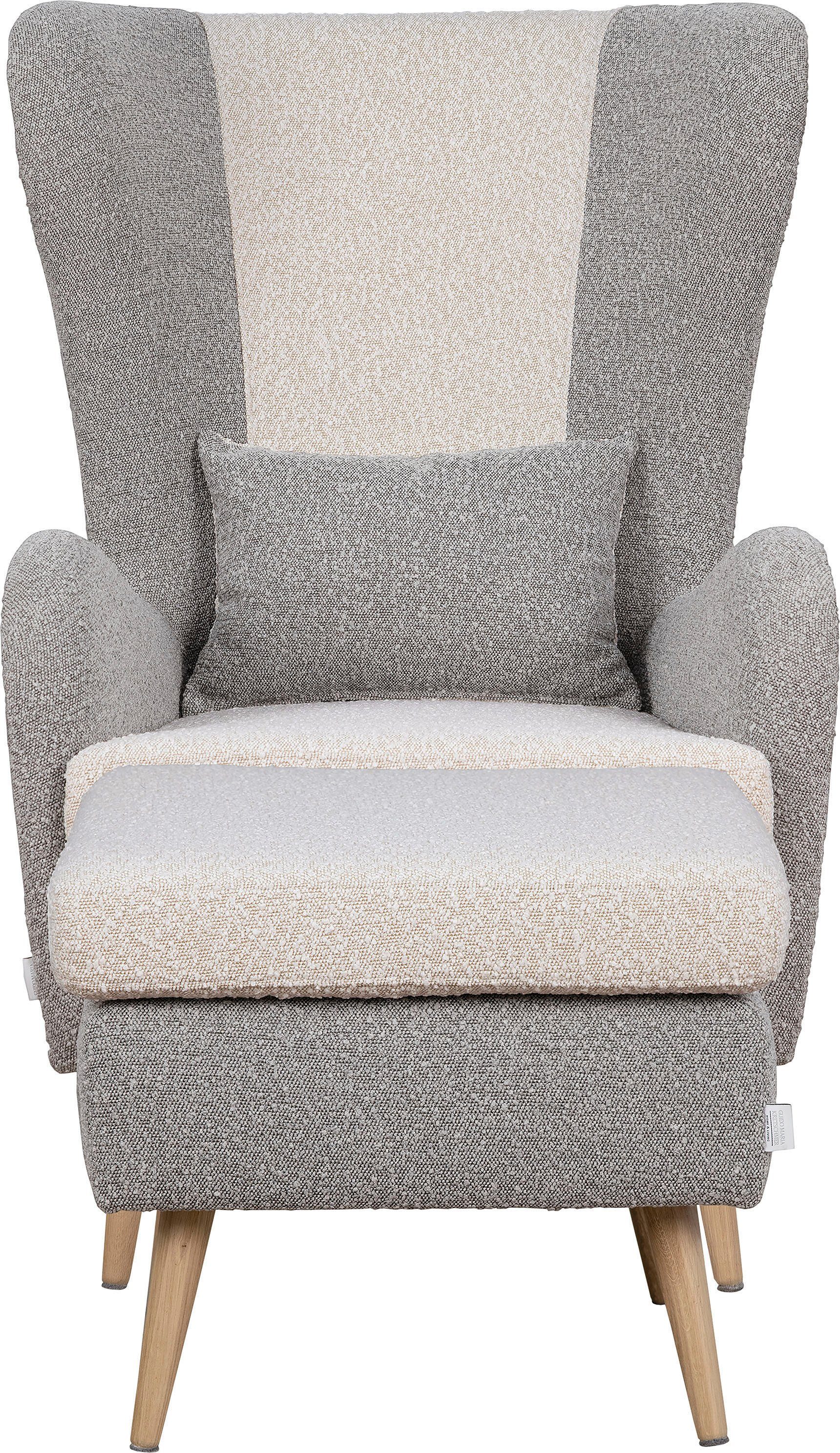 Guido Maria Kretschmer Home&Living Fauteuil Salla bekleding bouclé stof of fijne structuur naar keuze met of zonder...